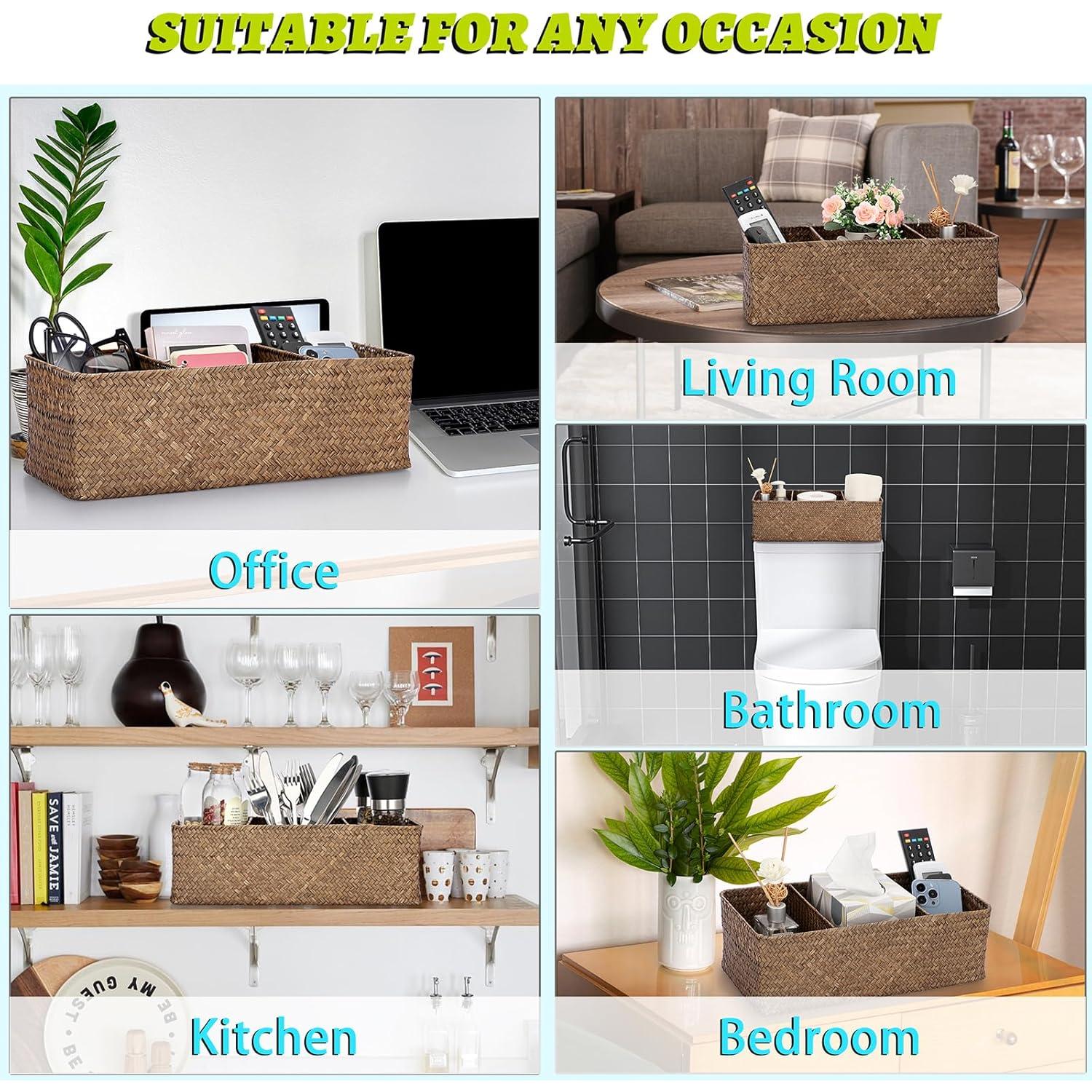 Soporte para cápsulas de café ELLDOO de mimbre 35x16x11cm