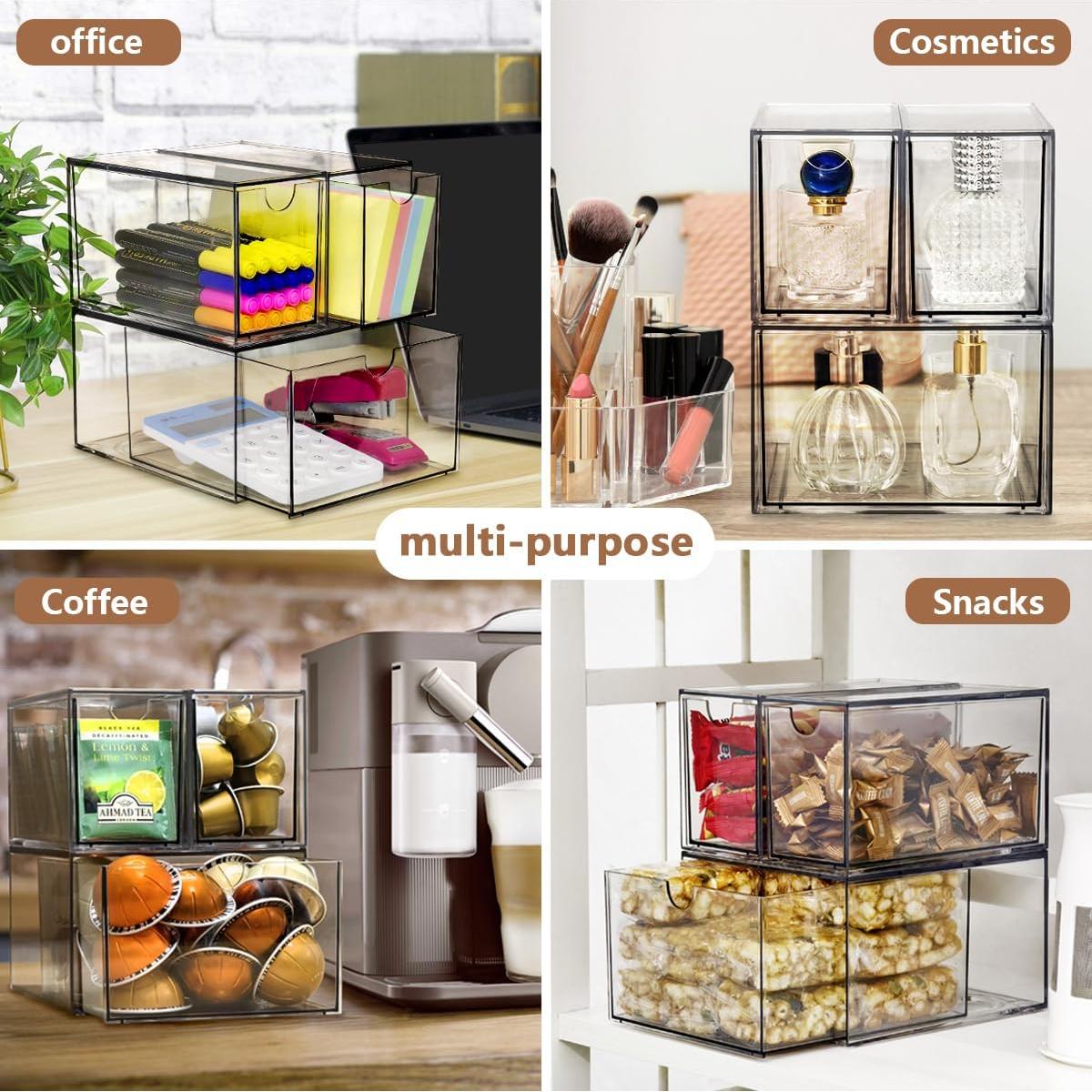 Organizador de K Cup y Té KAIDELI, 3 Cajones Apilables