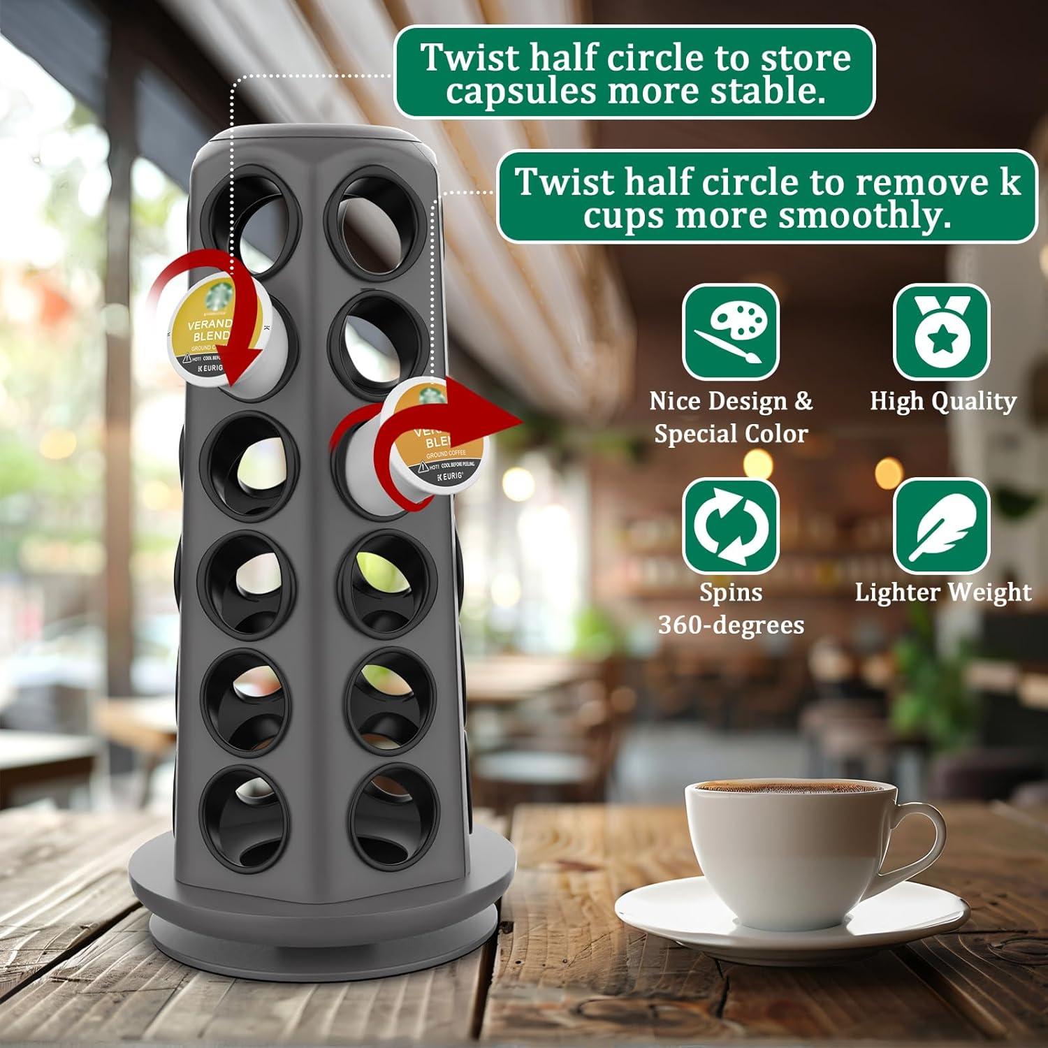Soporte para K Cup CSH, Organizador de 36 Cápsulas, Carrousel