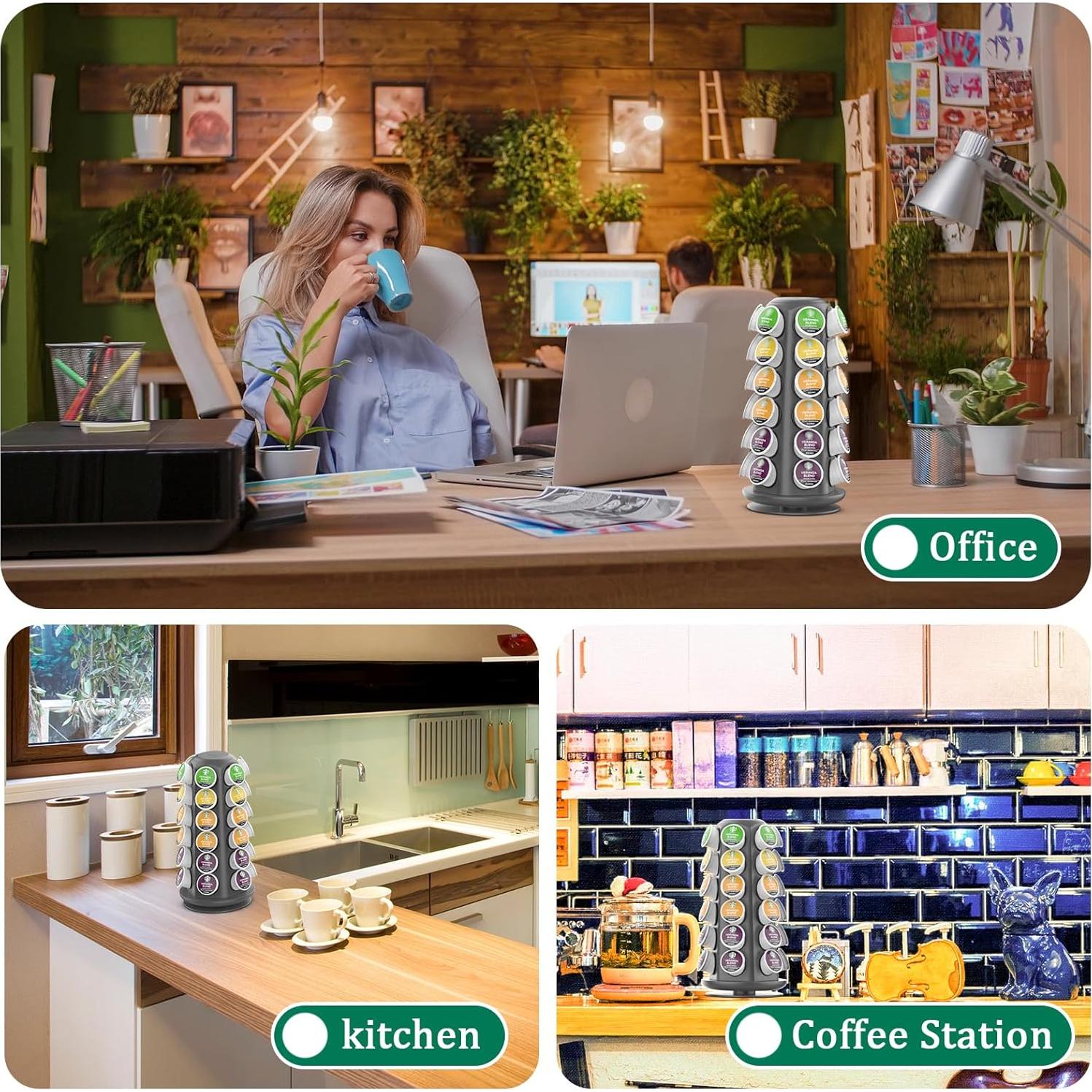 Soporte para K Cup CSH, Organizador de 36 Cápsulas, Carrousel