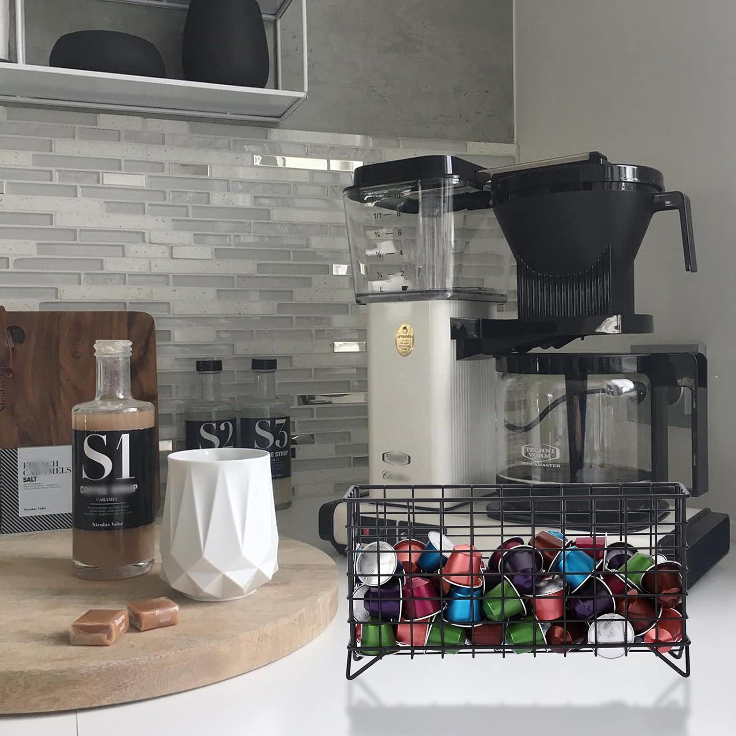 Soporte para cápsulas de café ELLDOO negro mediano 27x9x15cm