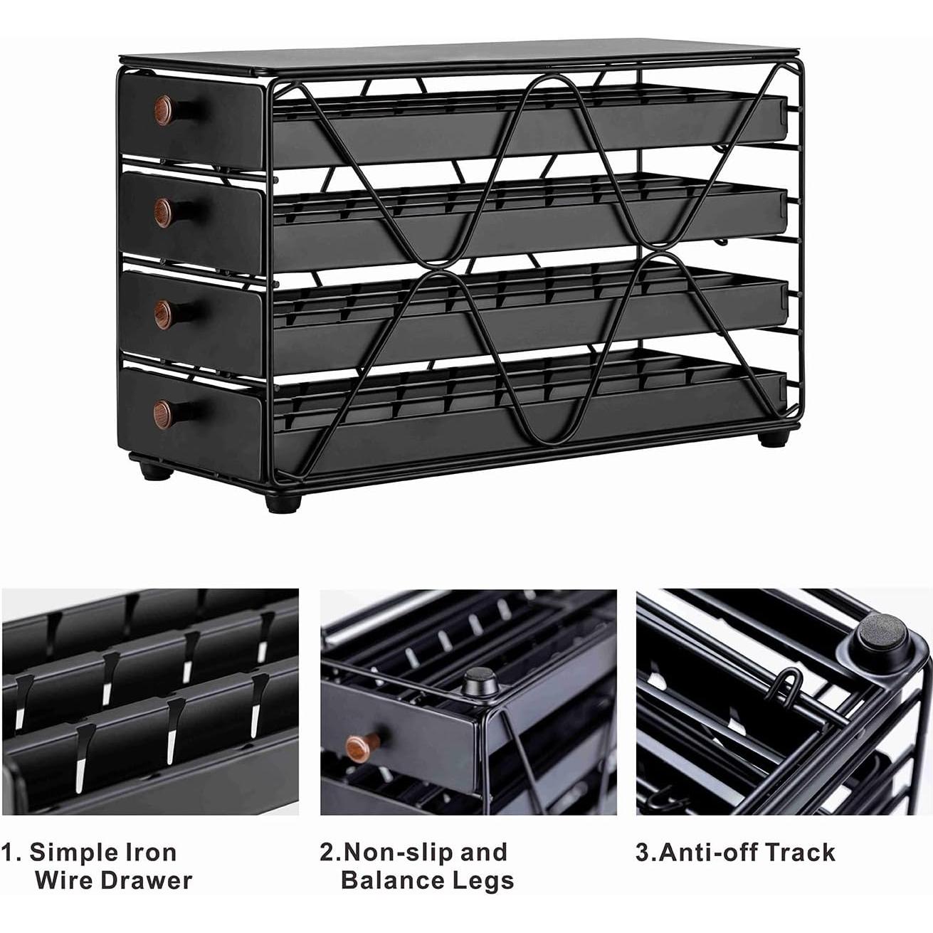 Cajón Organizador de Cápsulas de Café ZCDCP 4 Niveles 120 Cápsulas