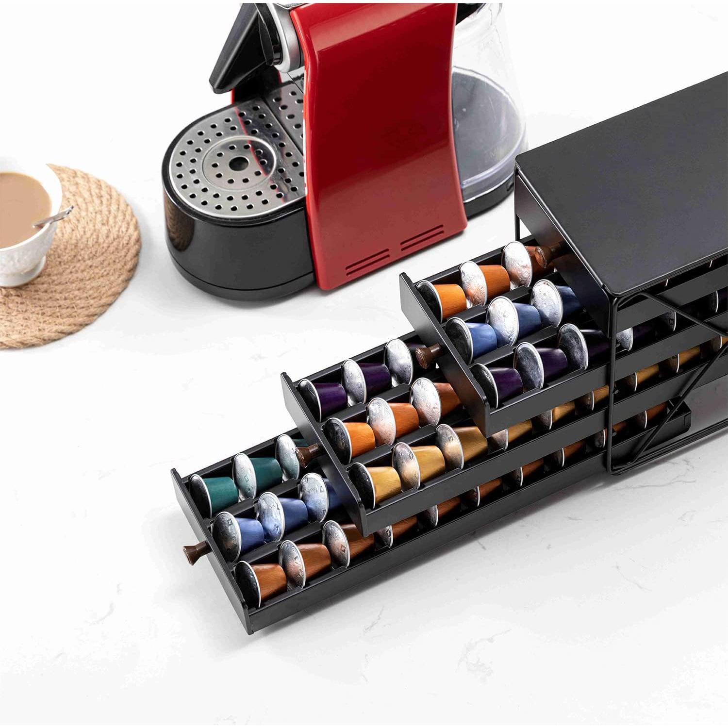 Cajón Organizador de Cápsulas de Café ZCDCP 4 Niveles 120 Cápsulas