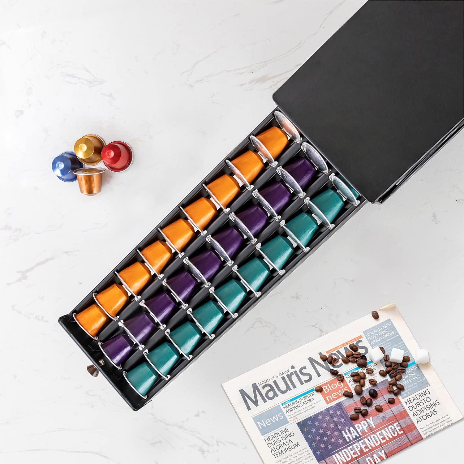 Cajón Organizador de Cápsulas de Café ZCDCP 4 Niveles 120 Cápsulas