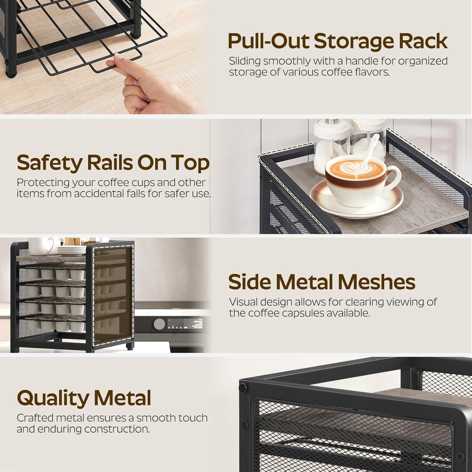 Soporte Organizador de Cápsulas de Café YATINEY 4 Niveles 80 Caps