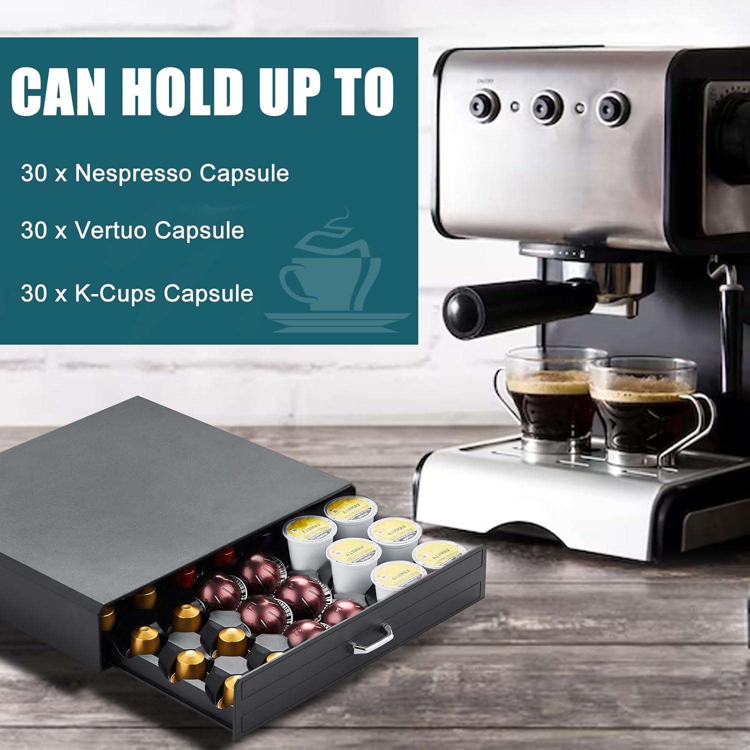 Soporte para K Cup FICARTS 30 Cápsulas Negro Cajón