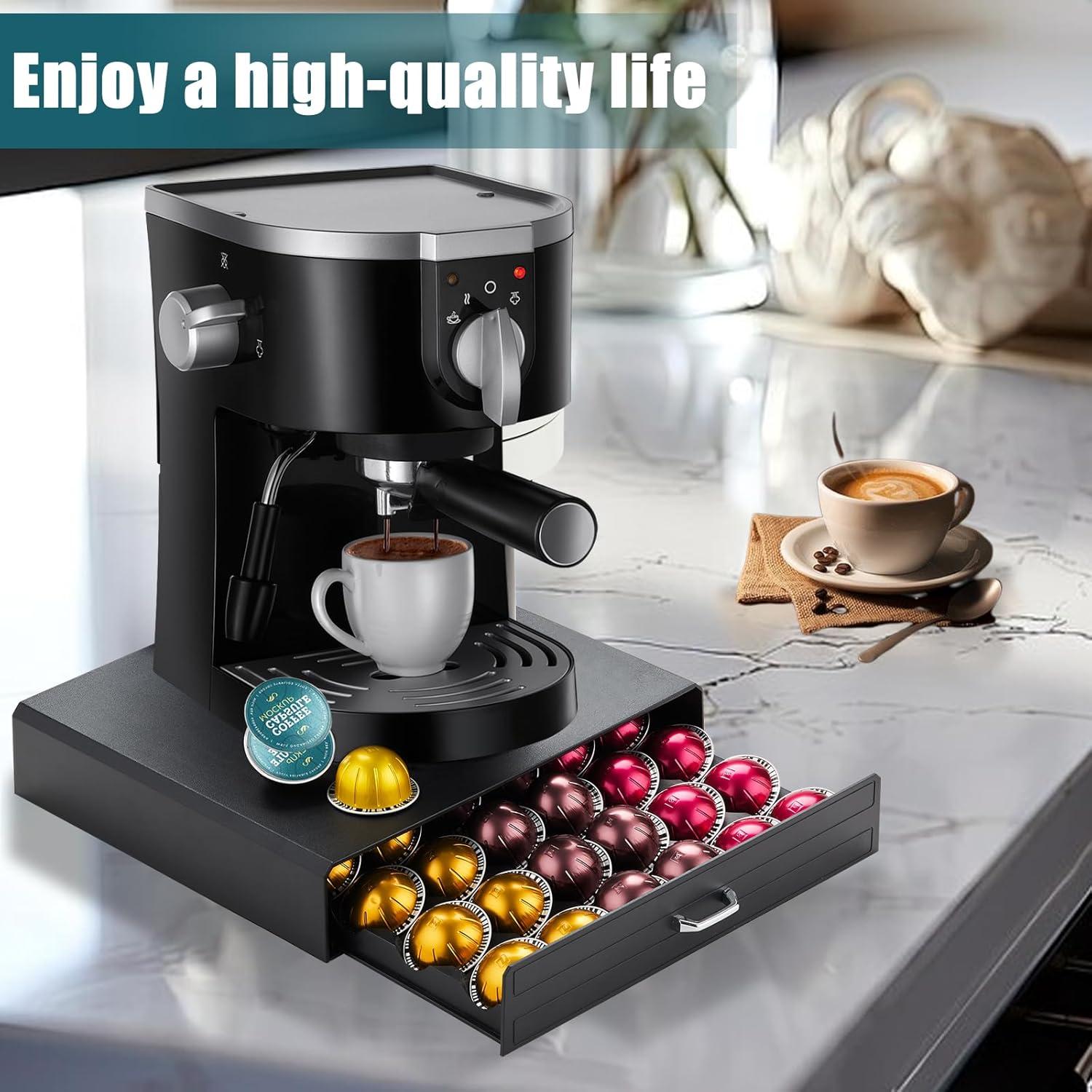 Soporte para K Cup FICARTS 30 Cápsulas Negro Cajón