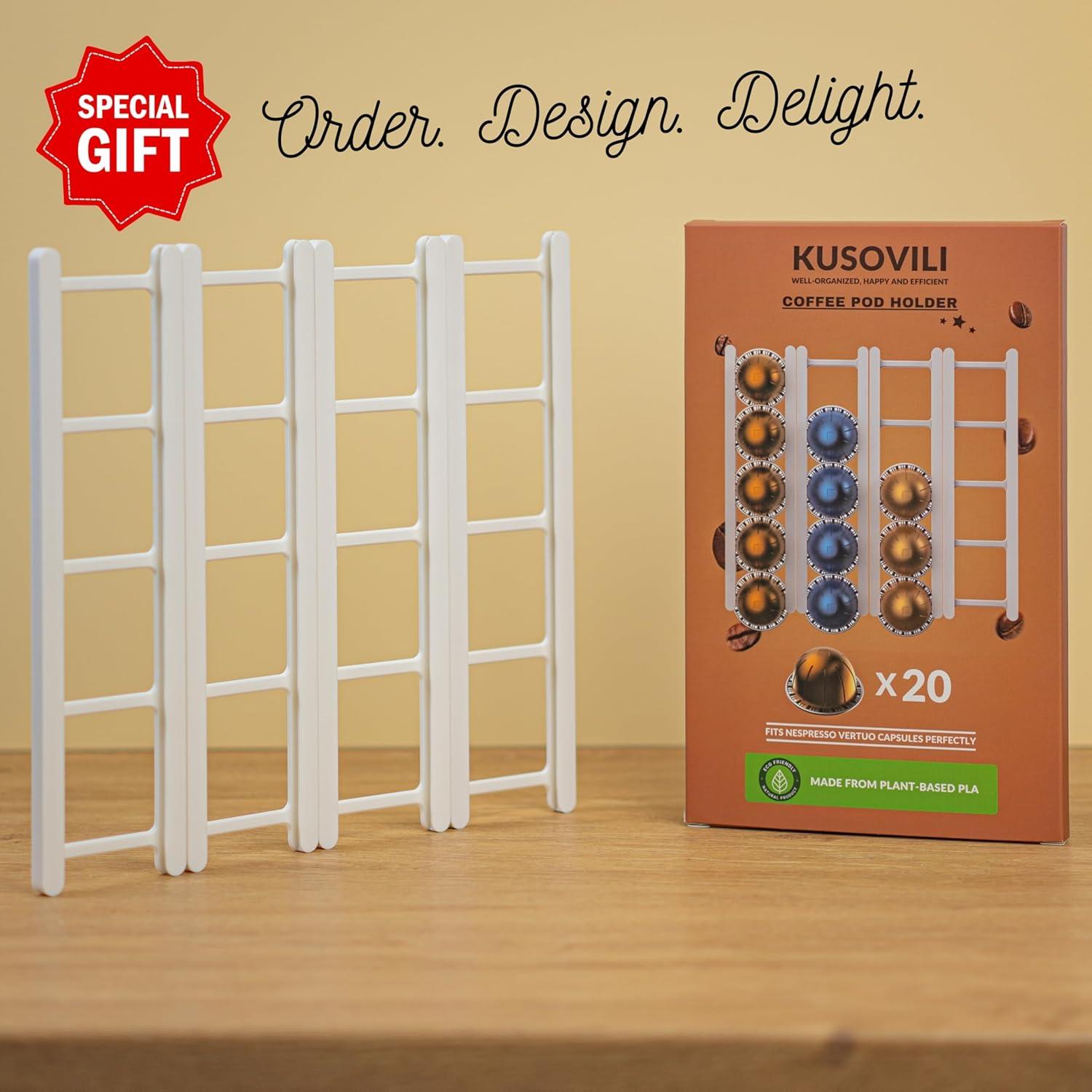 Soporte Adhesivo para Cápsulas Nespresso VertuoLine KUSOVILI