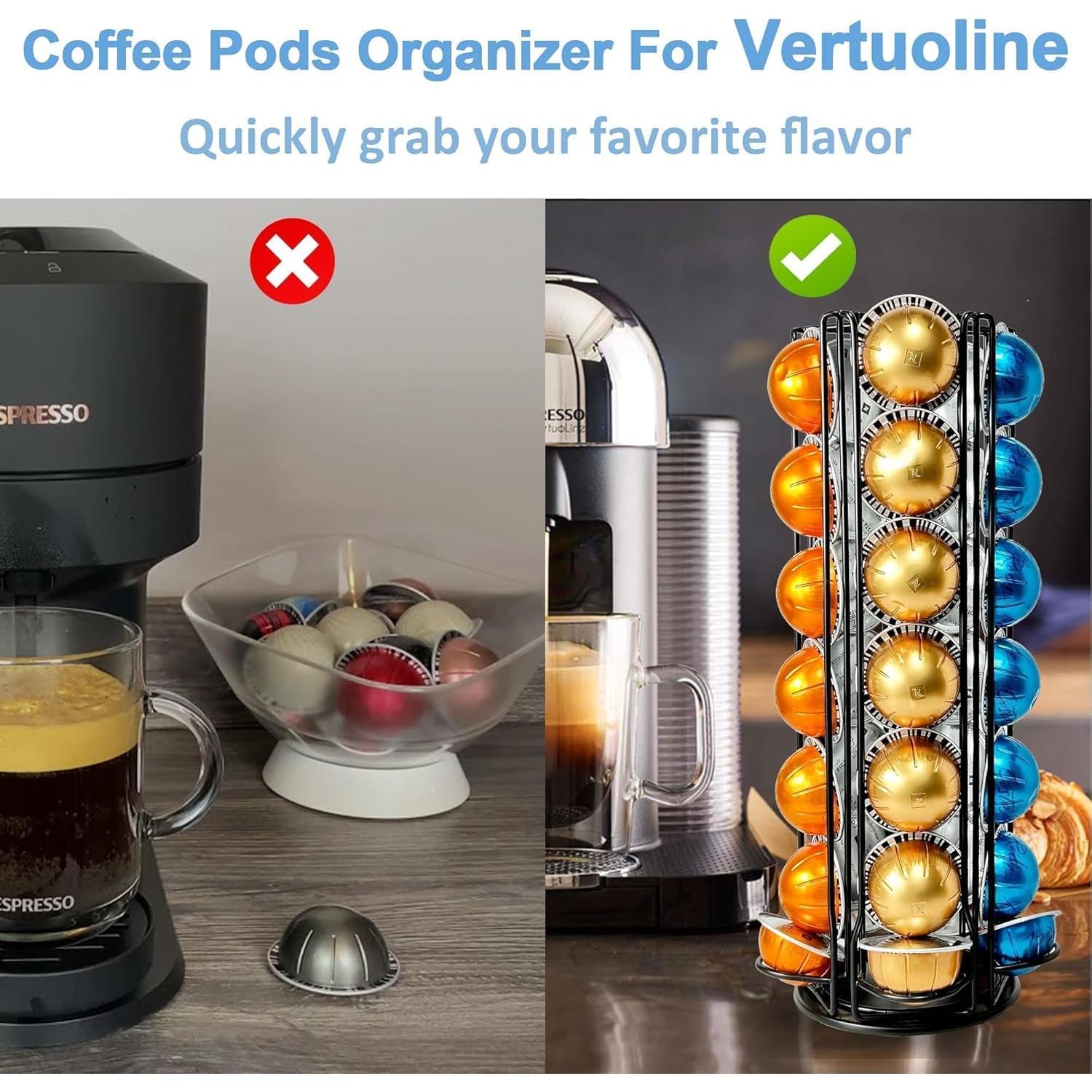 Organizador Carrousel para 35 Cápsulas Nespresso Vertuo Negro