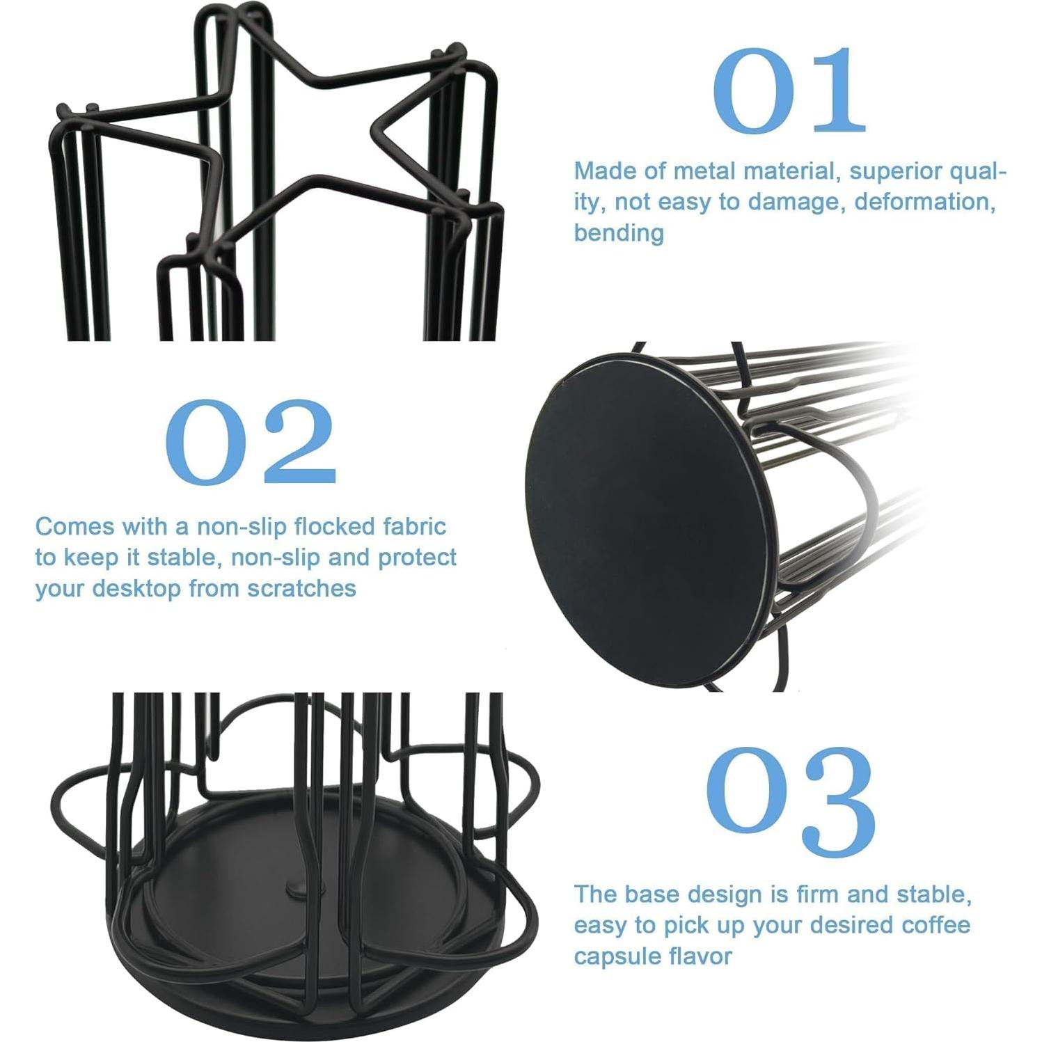 Organizador Carrousel para 35 Cápsulas Nespresso Vertuo Negro