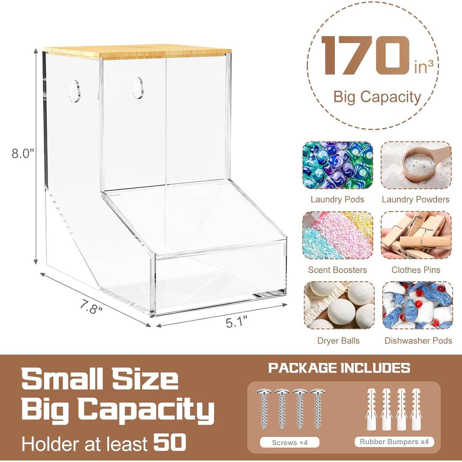 Dispensador de Cápsulas de Café TCJJ con Tapa de Bambú 2.95L