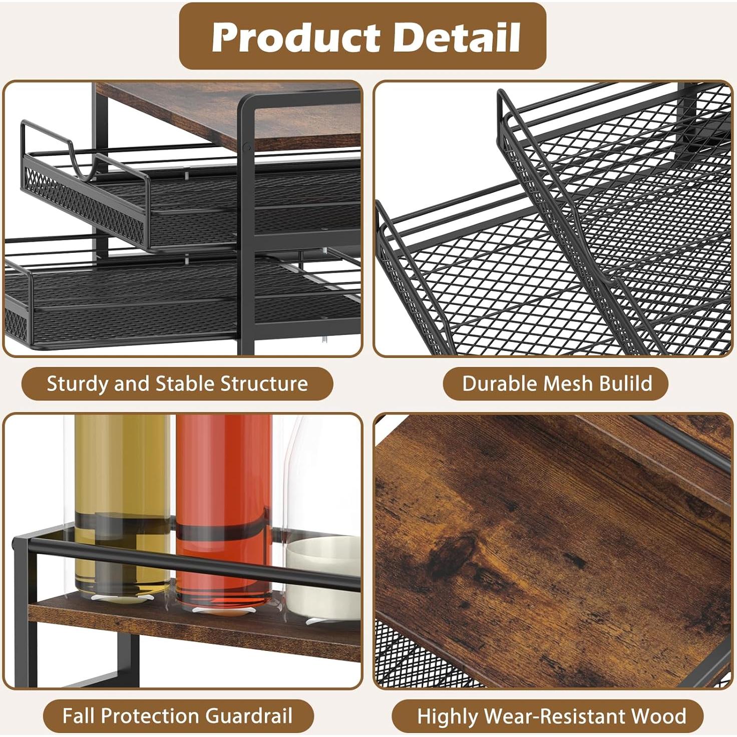 Organizador de Cafés OGEMXU 3 Niveles para 72 Cápsulas K