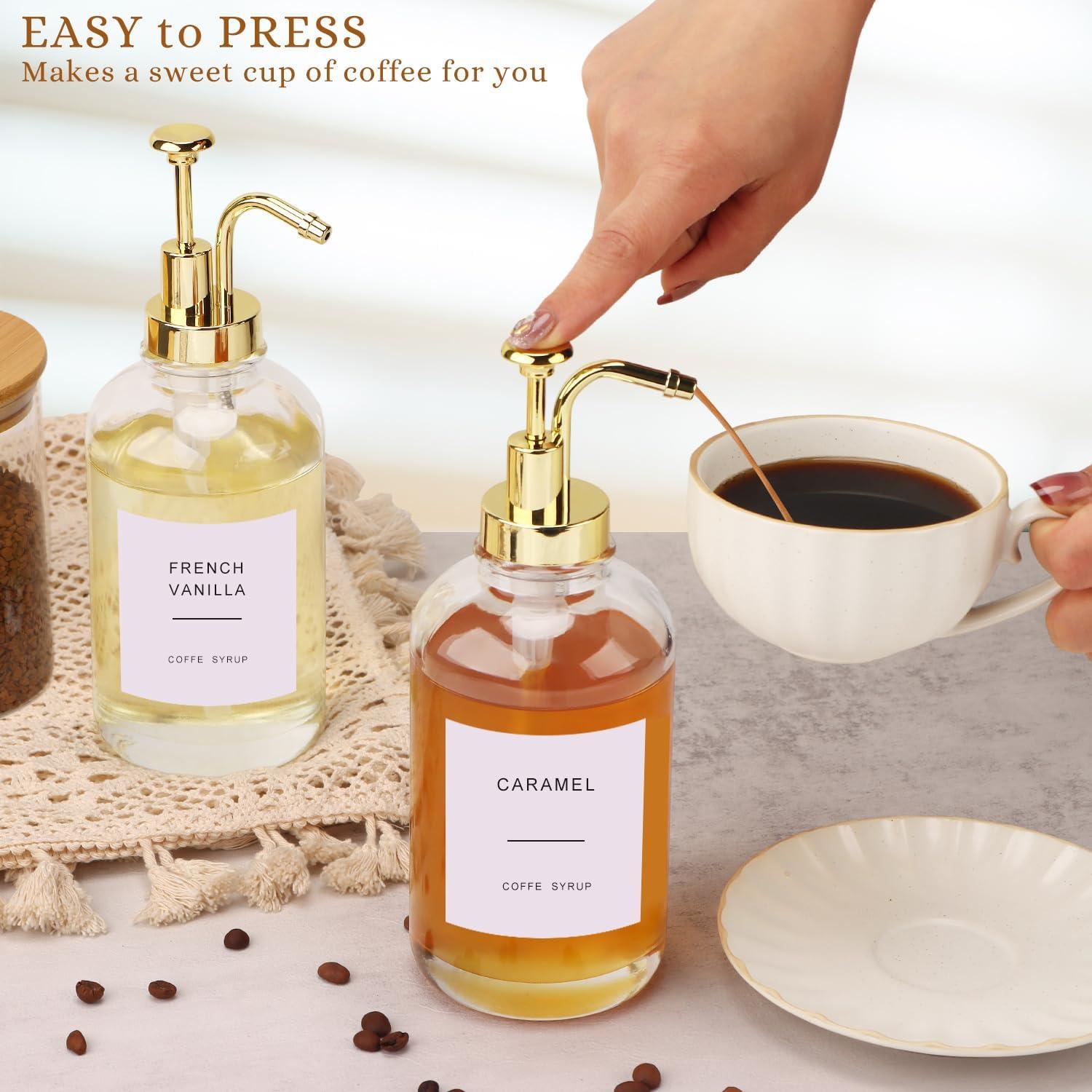 Set de Dispensadores de Jarabe para Bar de Café - 2 Pcs 500 ml