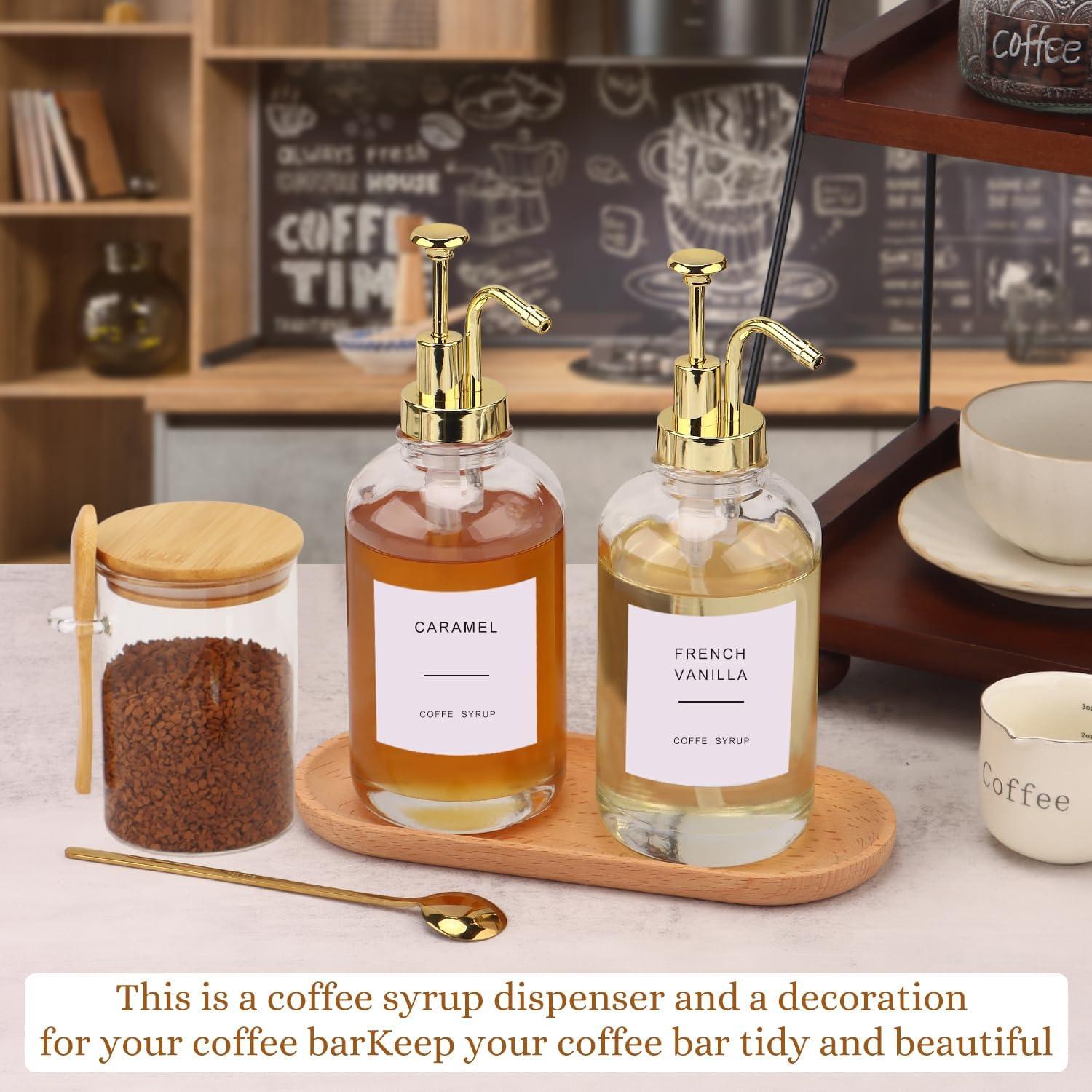 Set de Dispensadores de Jarabe para Bar de Café - 2 Pcs 500 ml