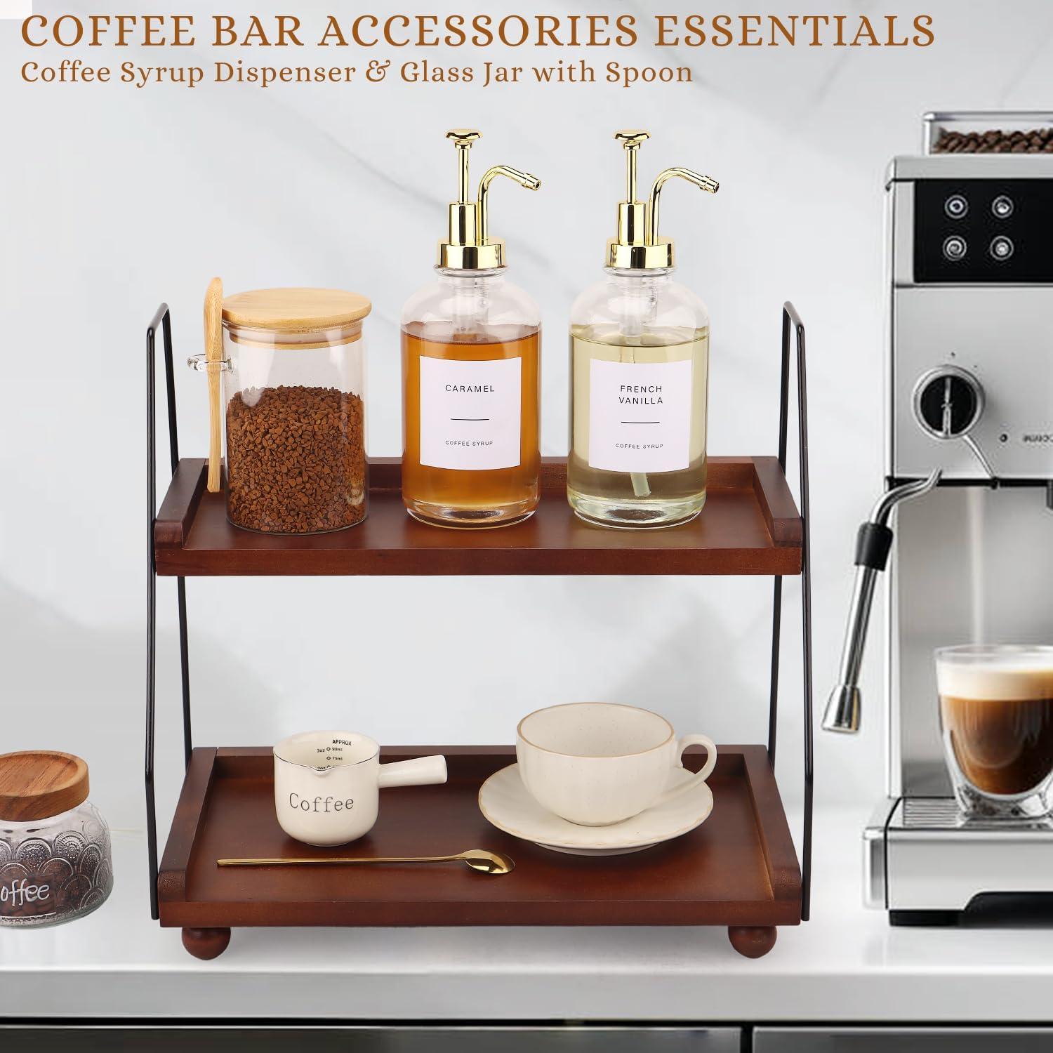 Set de Dispensadores de Jarabe para Bar de Café - 2 Pcs 500 ml