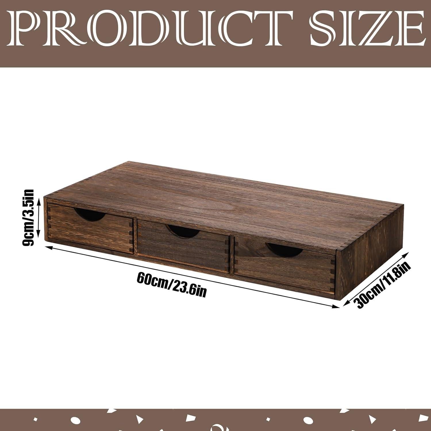 Organizador de Cajones de Madera Suzile 3 Cajones 60x30 cm