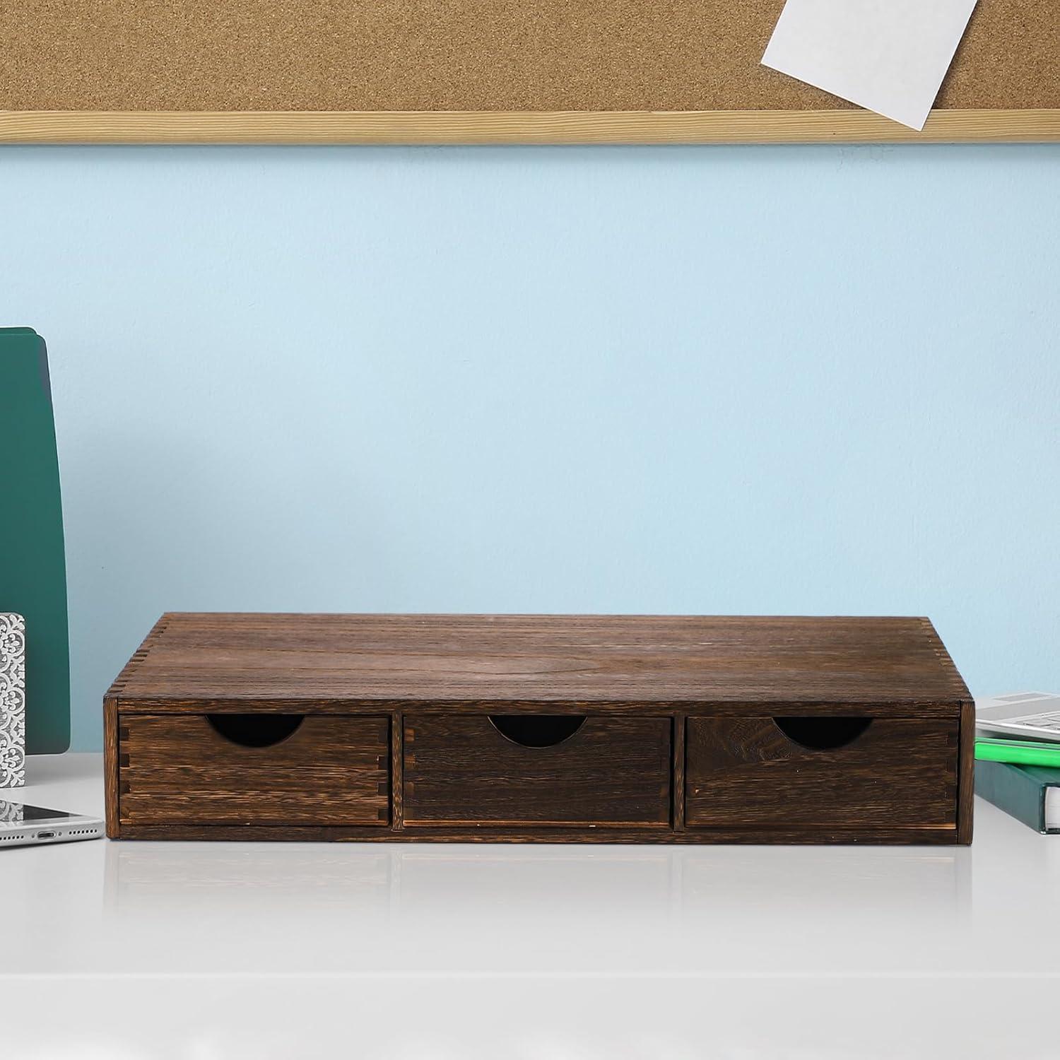 Organizador de Cajones de Madera Suzile 3 Cajones 60x30 cm