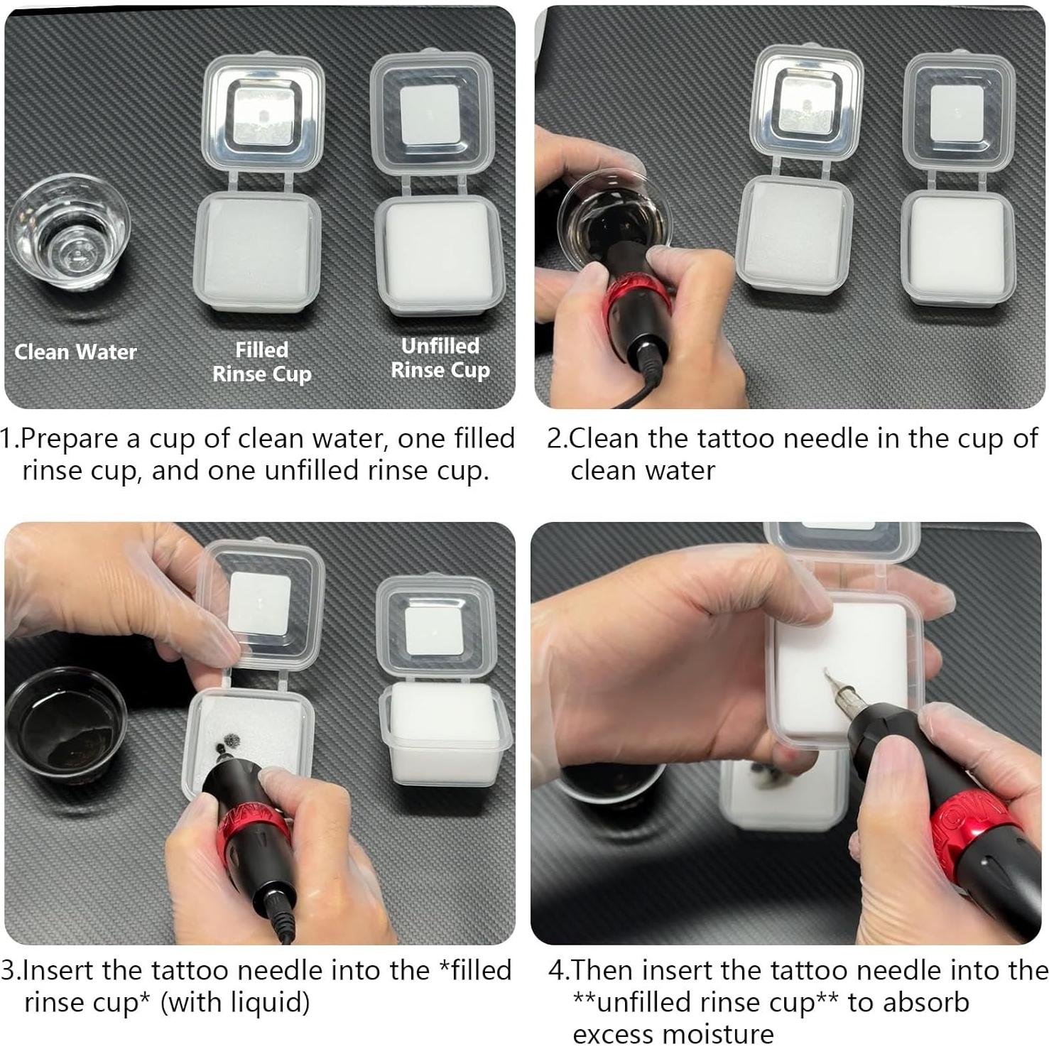 Tazas de espuma desechables ZHOOGE 16 piezas para tatuajes