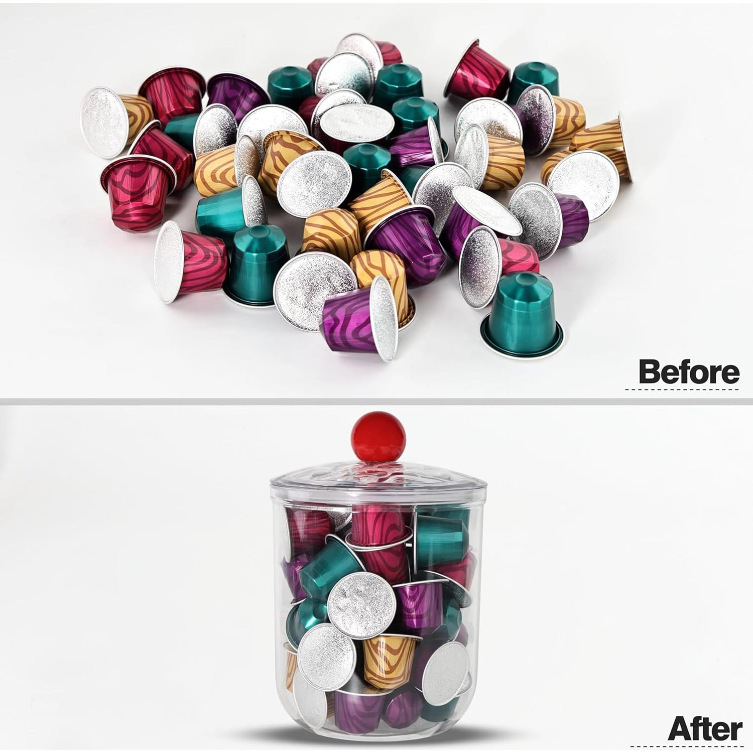 Soporte para Cápsulas de Café OKOMATCH 1400 ml Transparente