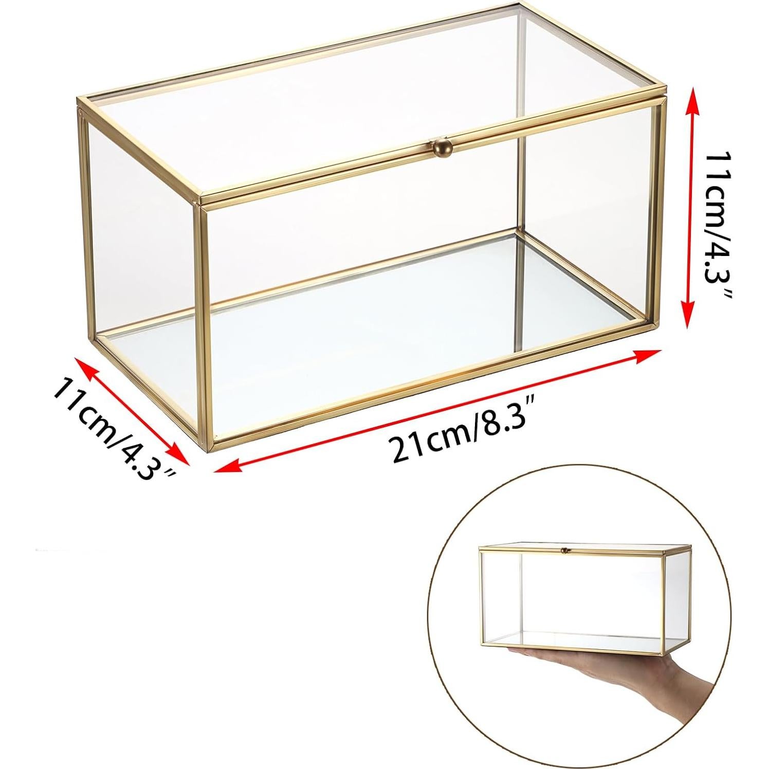 Soporte de Cápsulas de Café ELLDOO de Vidrio Dorado 21x11x11cm