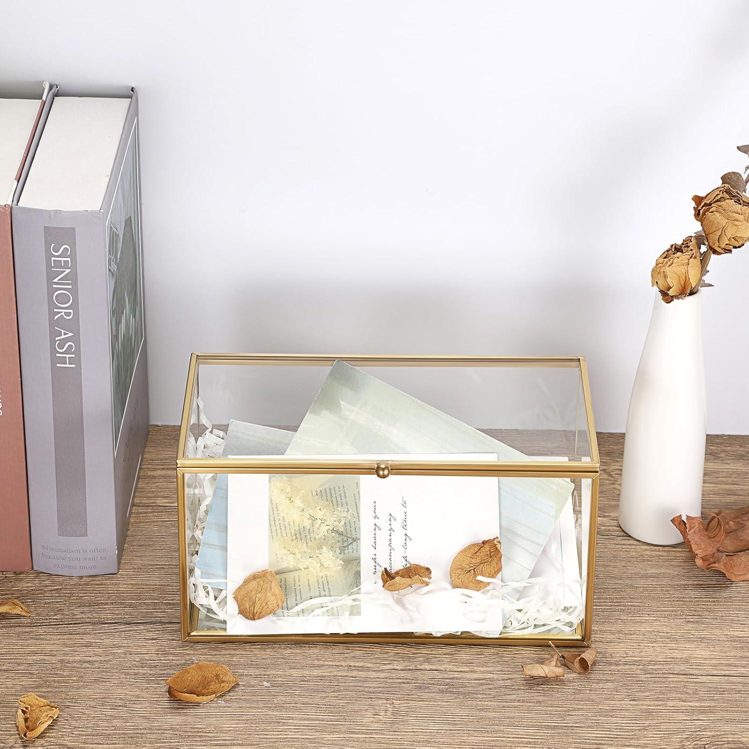 Soporte de Cápsulas de Café ELLDOO de Vidrio Dorado 21x11x11cm