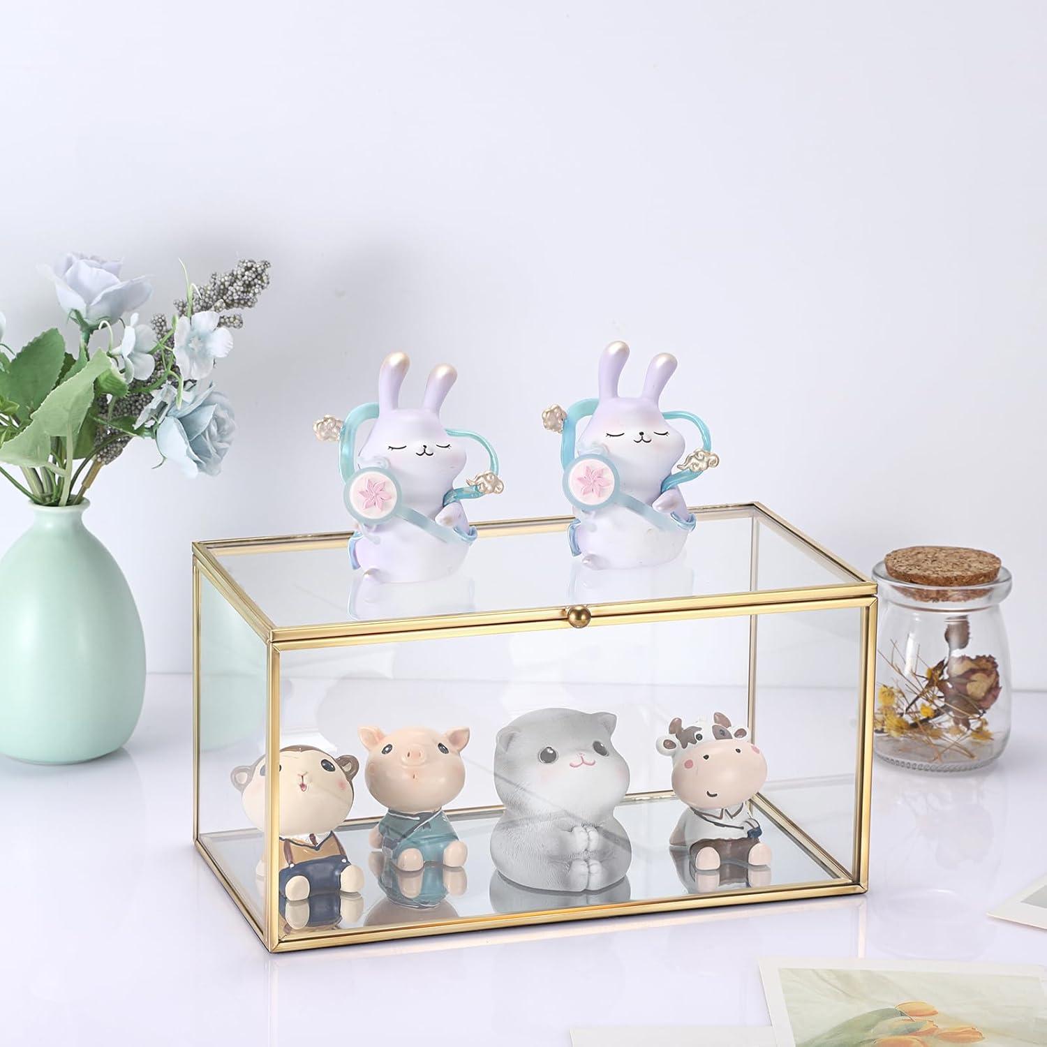 Soporte de Cápsulas de Café ELLDOO de Vidrio Dorado 21x11x11cm