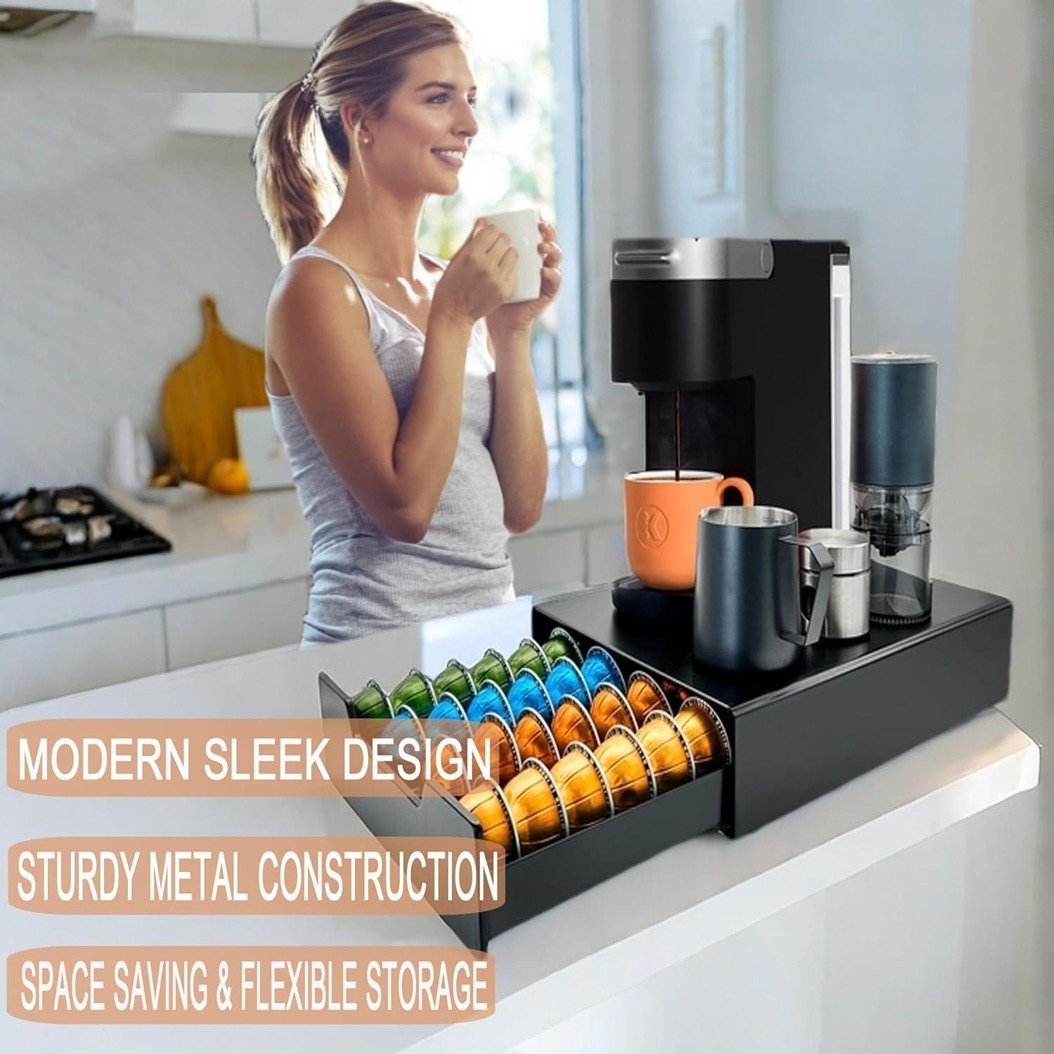 Cajón Organizador para Cápsulas de Café WORBIC Negro 40 Unidades