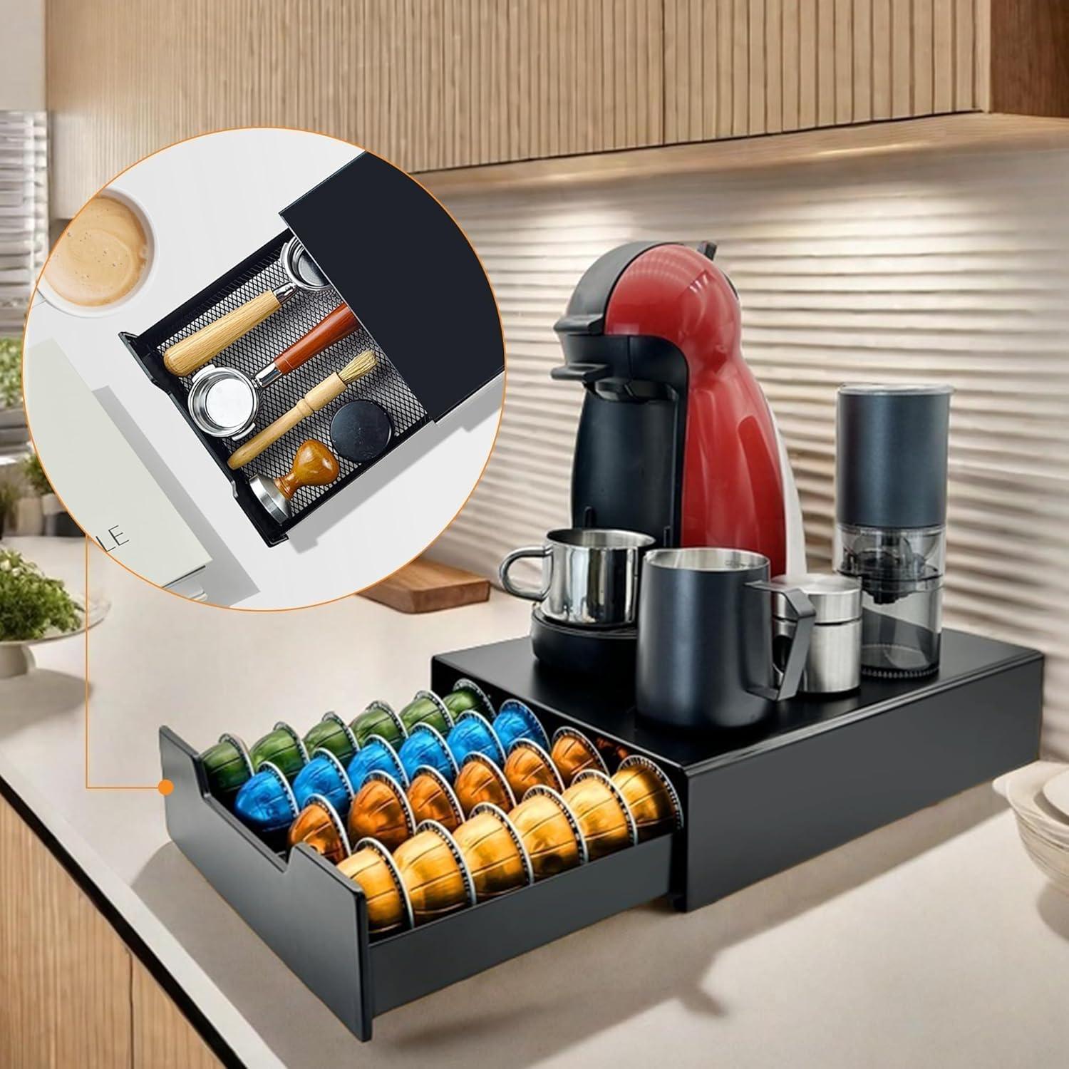 Cajón Organizador para Cápsulas de Café WORBIC Negro 40 Unidades
