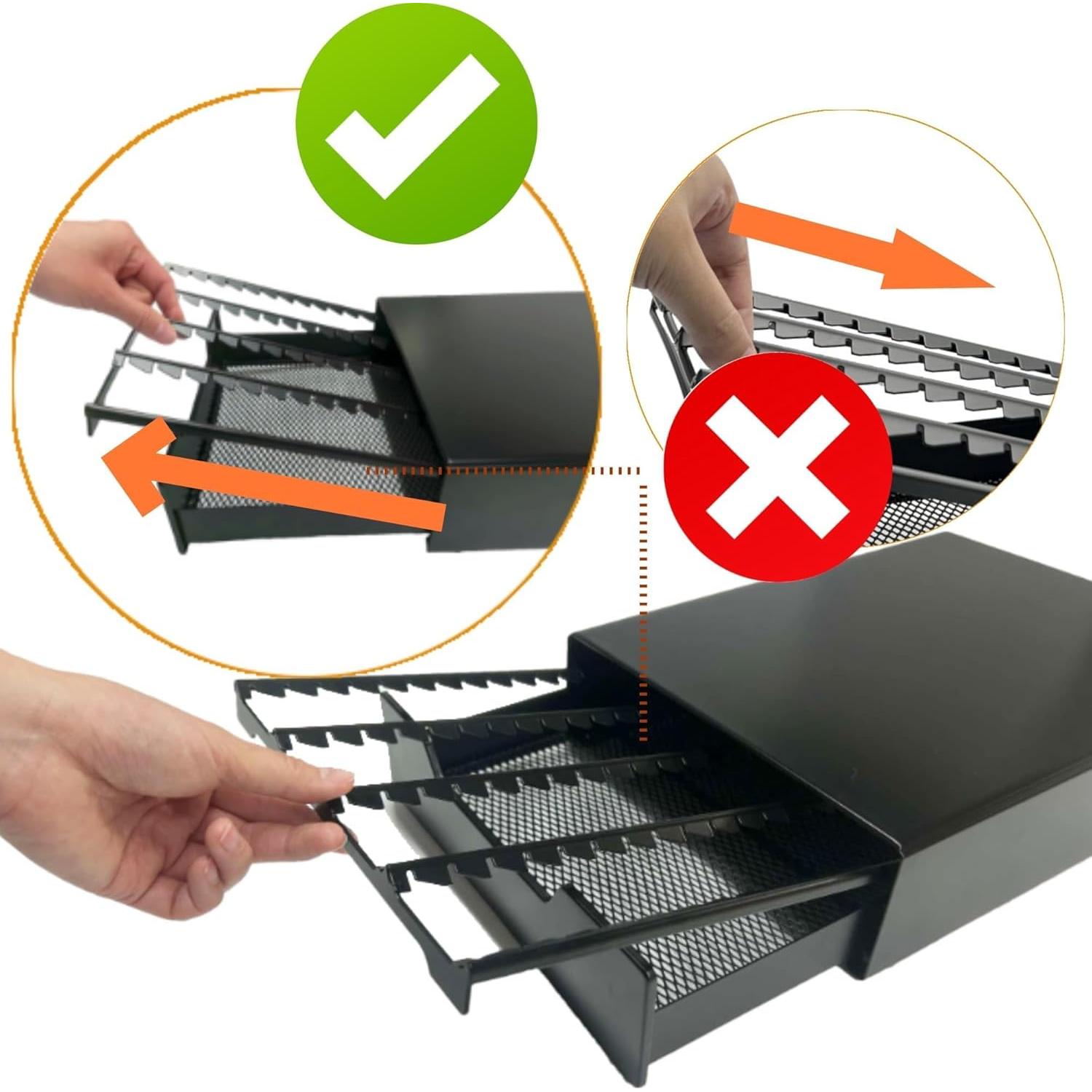 Cajón Organizador para Cápsulas de Café WORBIC Negro 40 Unidades