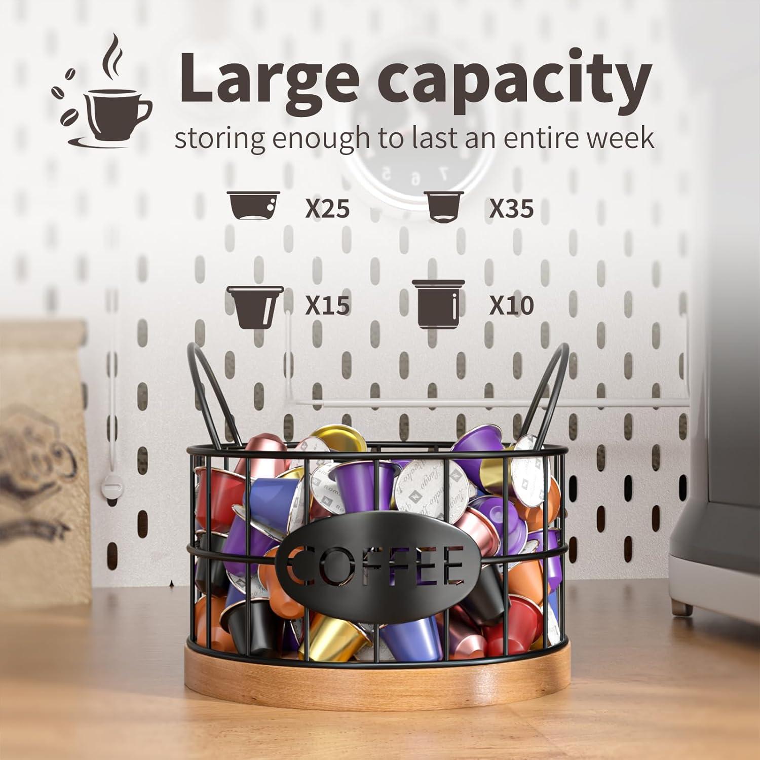 Soporte para cápsulas de café APOIMNA negro 12.7x12.7 cm