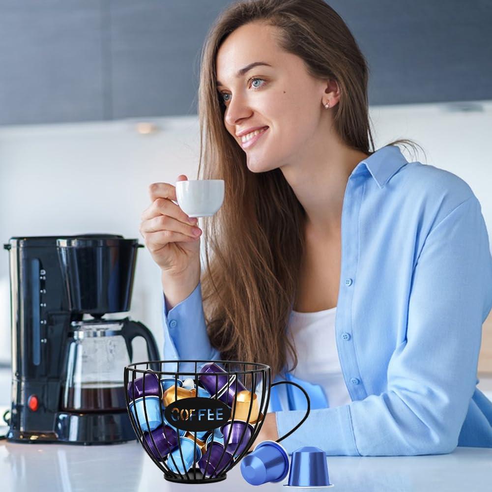 Soporte para Cápsulas de Café QWLWBU Negro 16x7.5x14cm