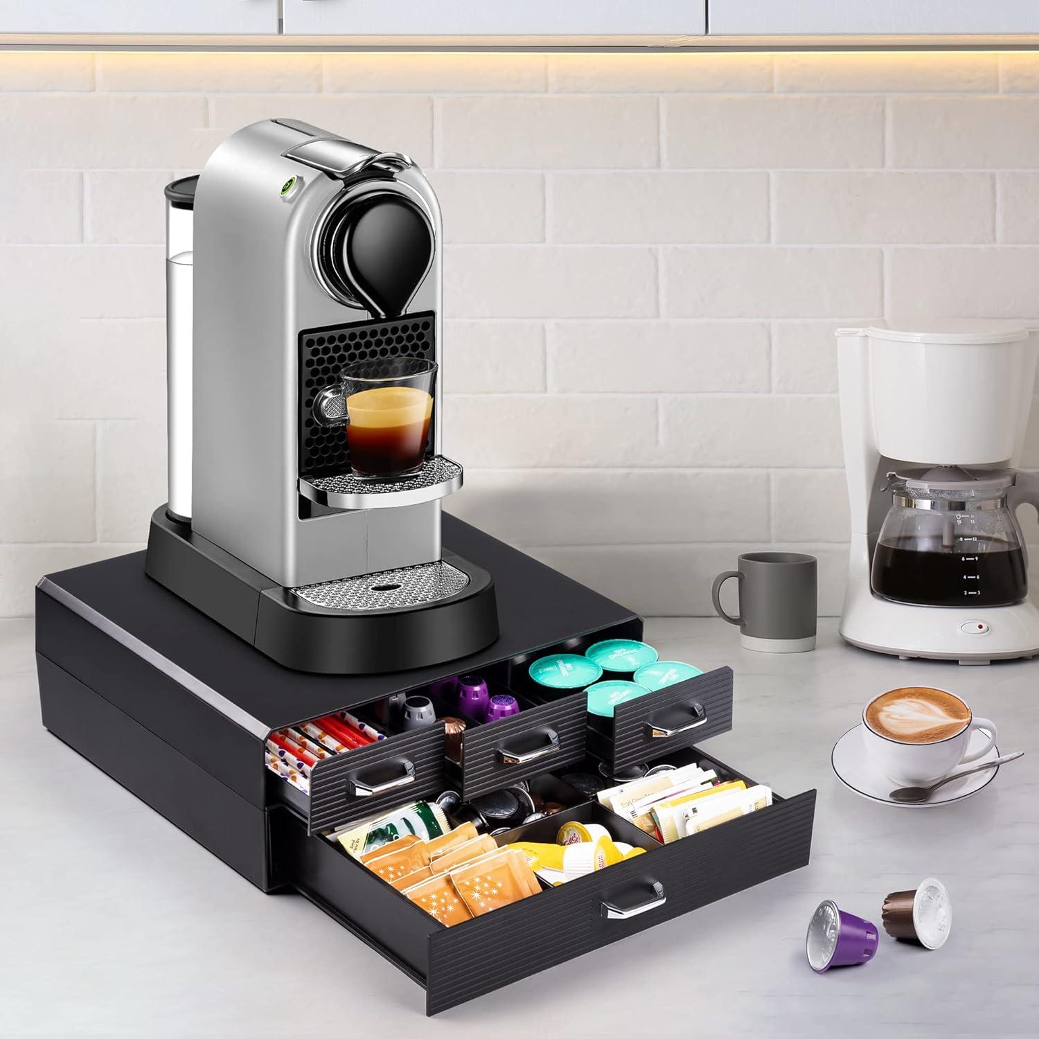 Organizador de Cápsulas de Café SZQINJI 72/96 Cápsulas 4 Cajones