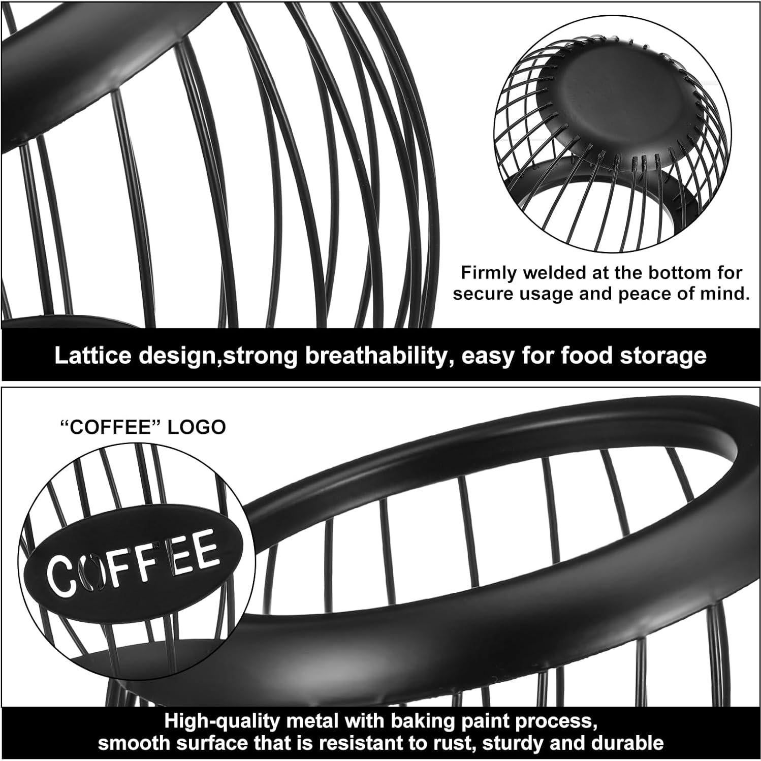 Soporte para Cápsulas de Café Lemecima 21.1x19.1 cm Metal Negro