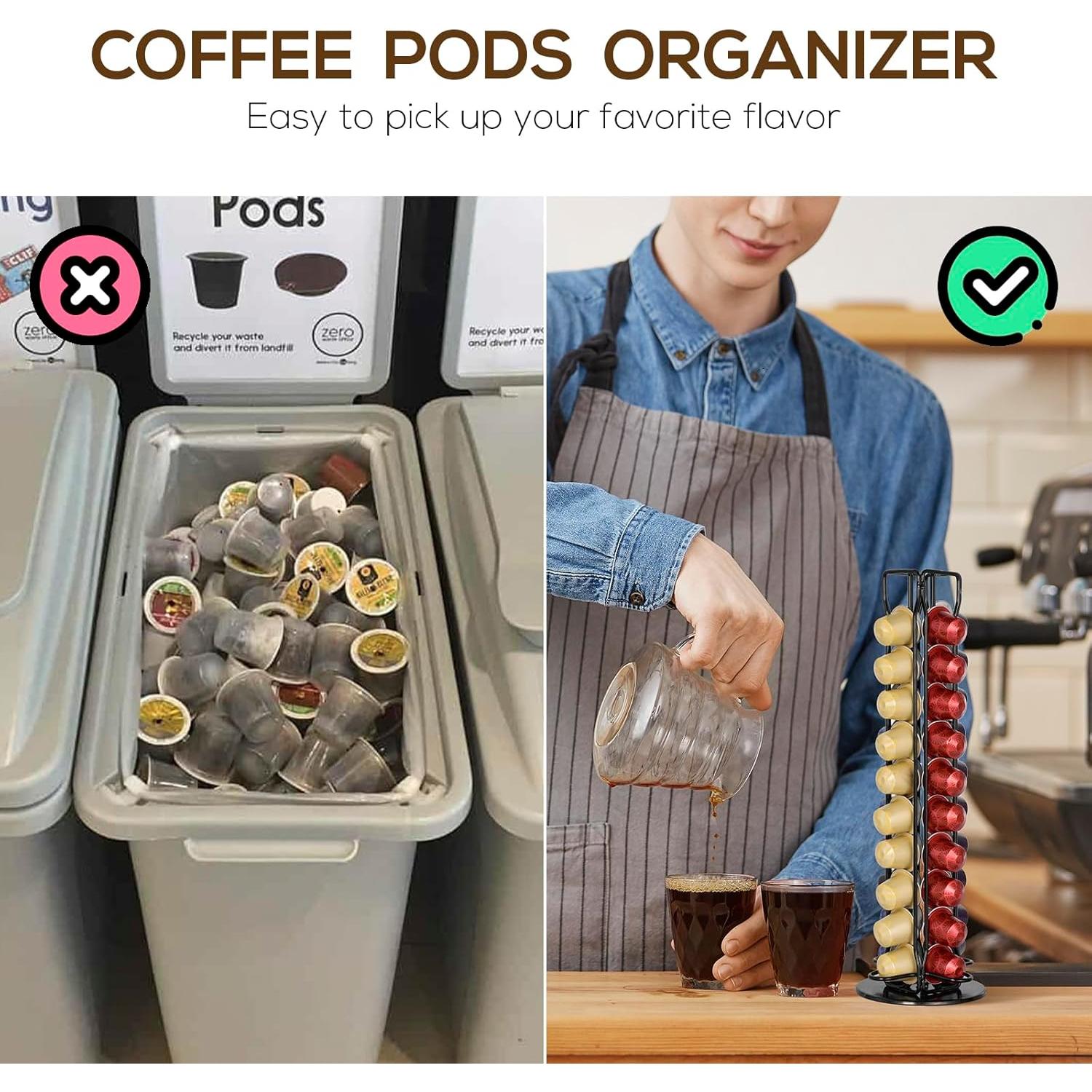 Soporte para cápsulas de café RECAPS 40 unidades rotativo