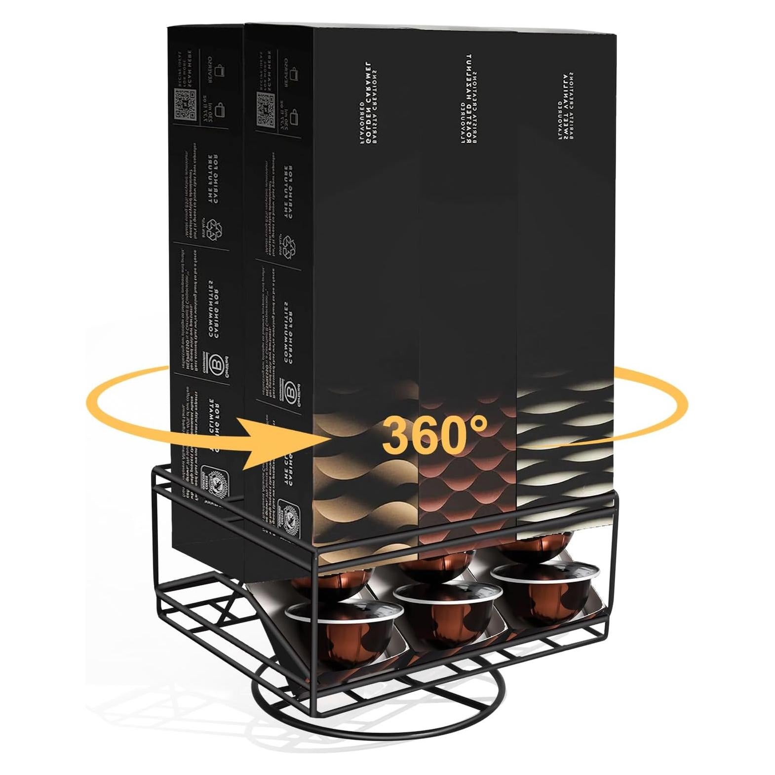 Soporte giratorio para cápsulas de café Nespresso Vertuo 6 cajas