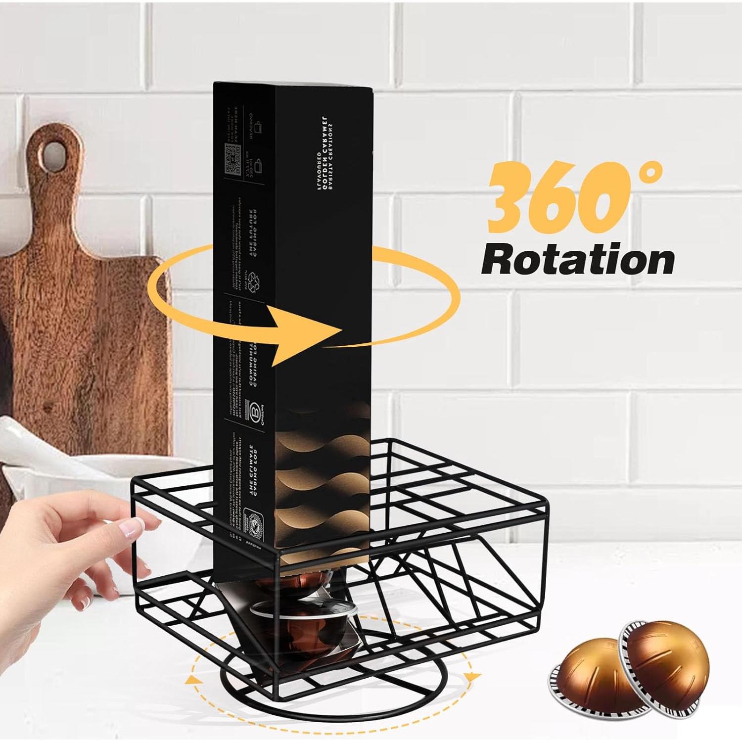 Soporte giratorio para cápsulas de café Nespresso Vertuo 6 cajas