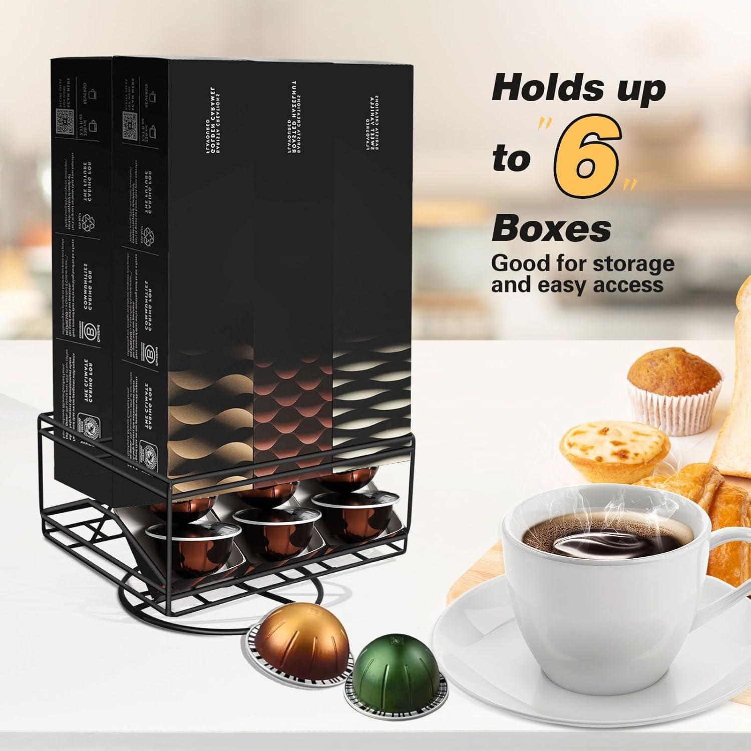 Soporte giratorio para cápsulas de café Nespresso Vertuo 6 cajas