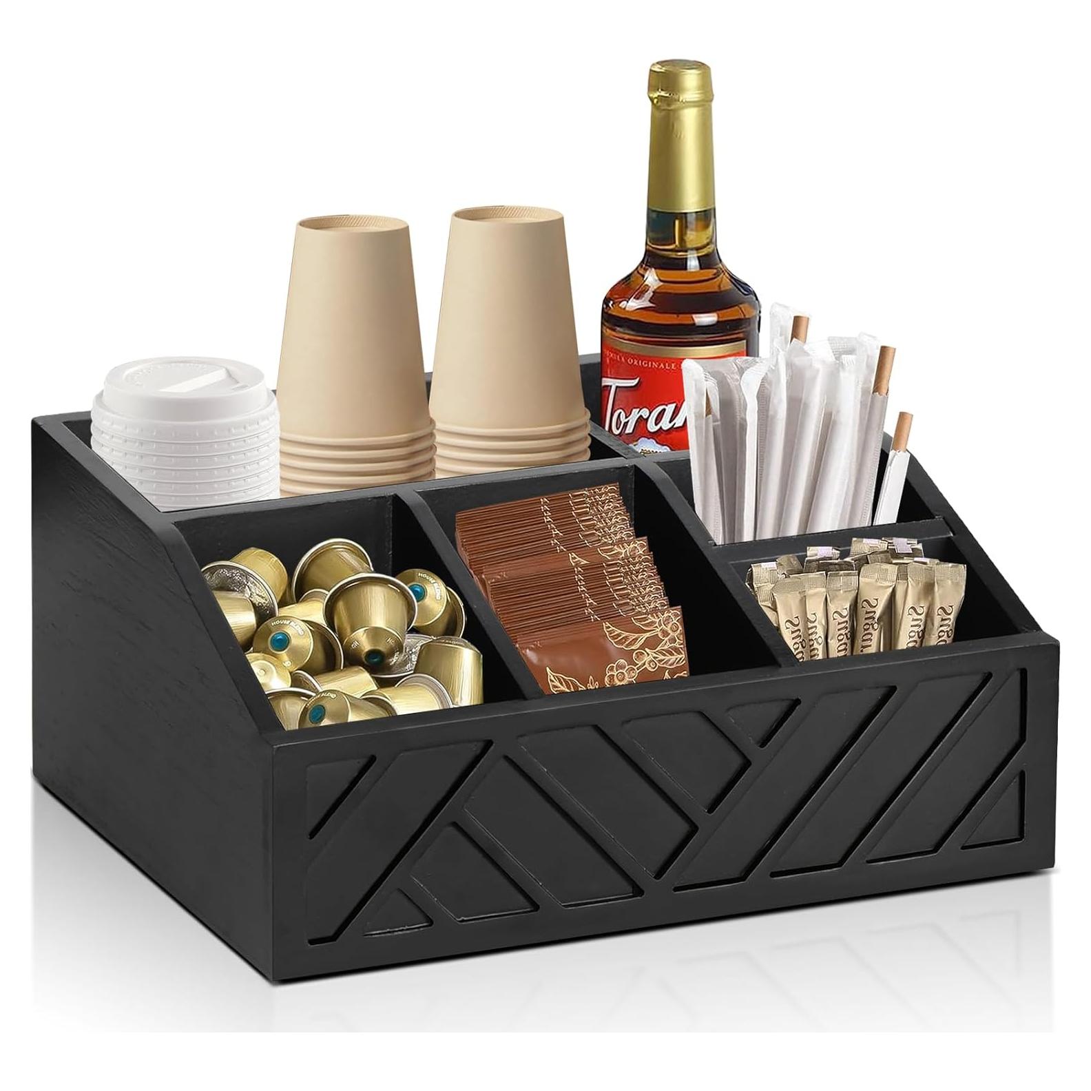 Organizador de café negro Ukonvi para cápsulas y accesorios