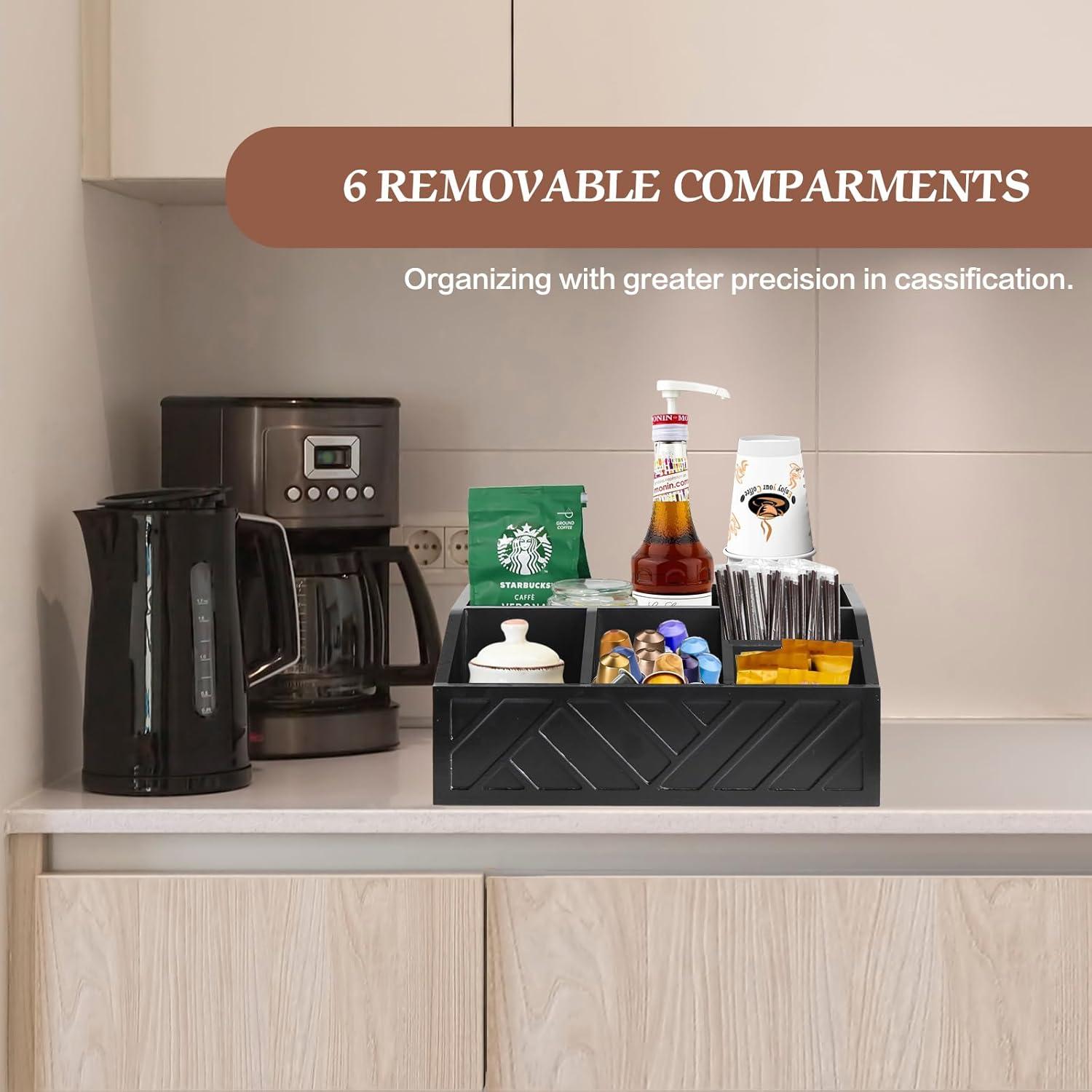Organizador de café negro Ukonvi para cápsulas y accesorios