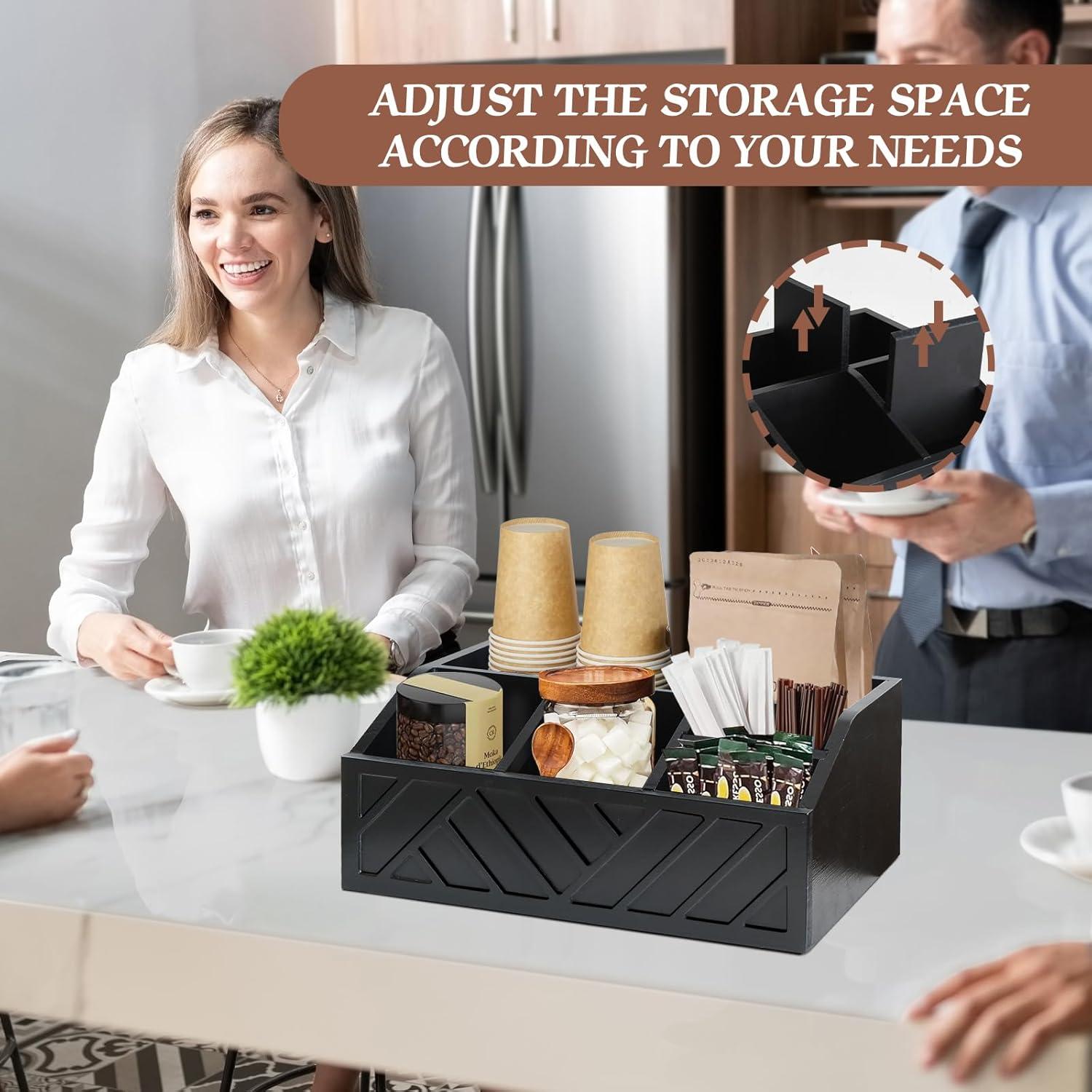 Organizador de café negro Ukonvi para cápsulas y accesorios