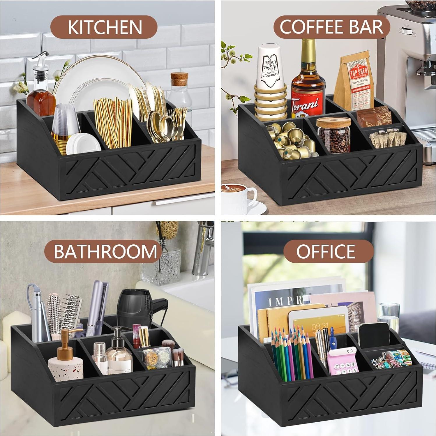 Organizador de café negro Ukonvi para cápsulas y accesorios
