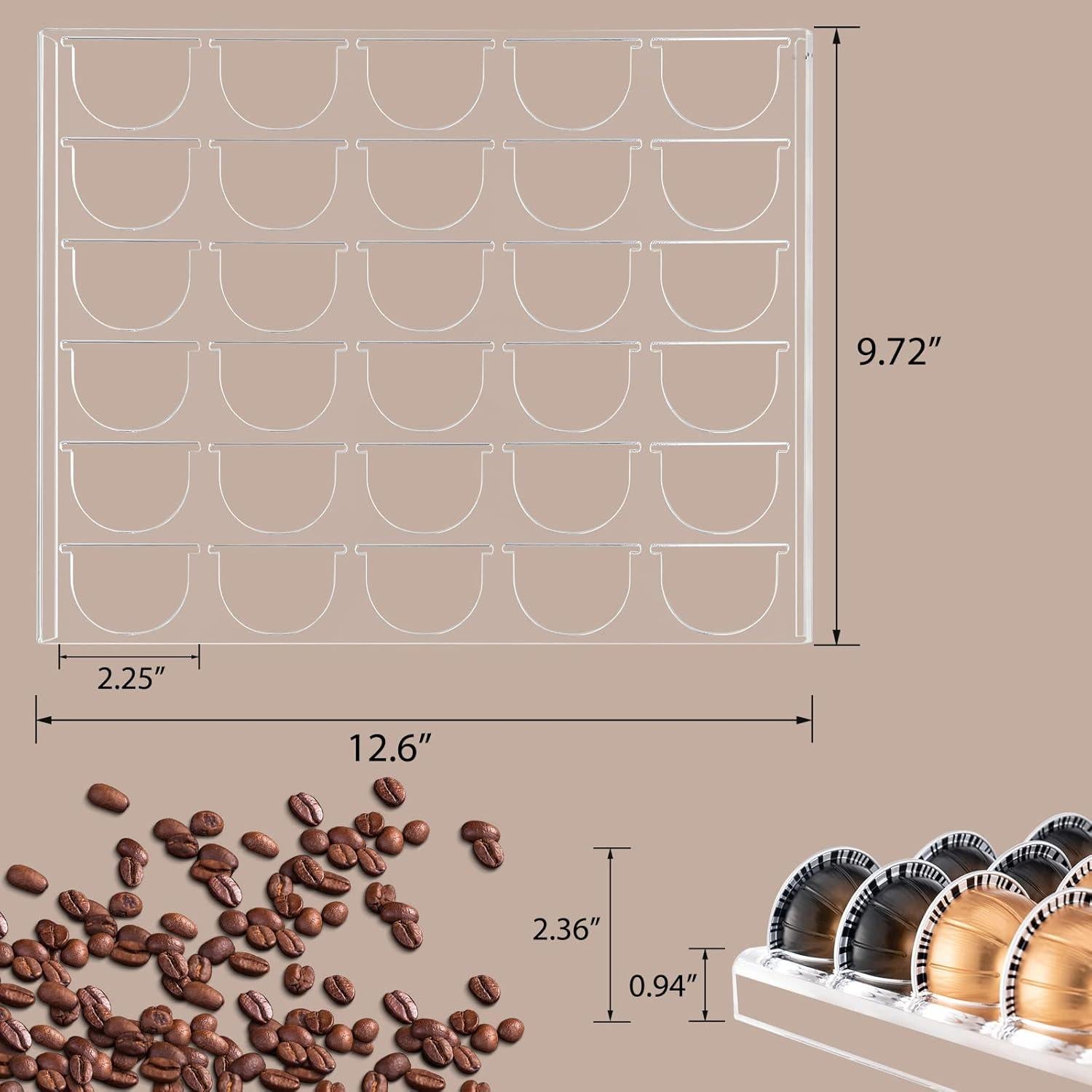Soporte para Cápsulas de Café Sumerflos - 2 Juegos, 60 Cápsulas