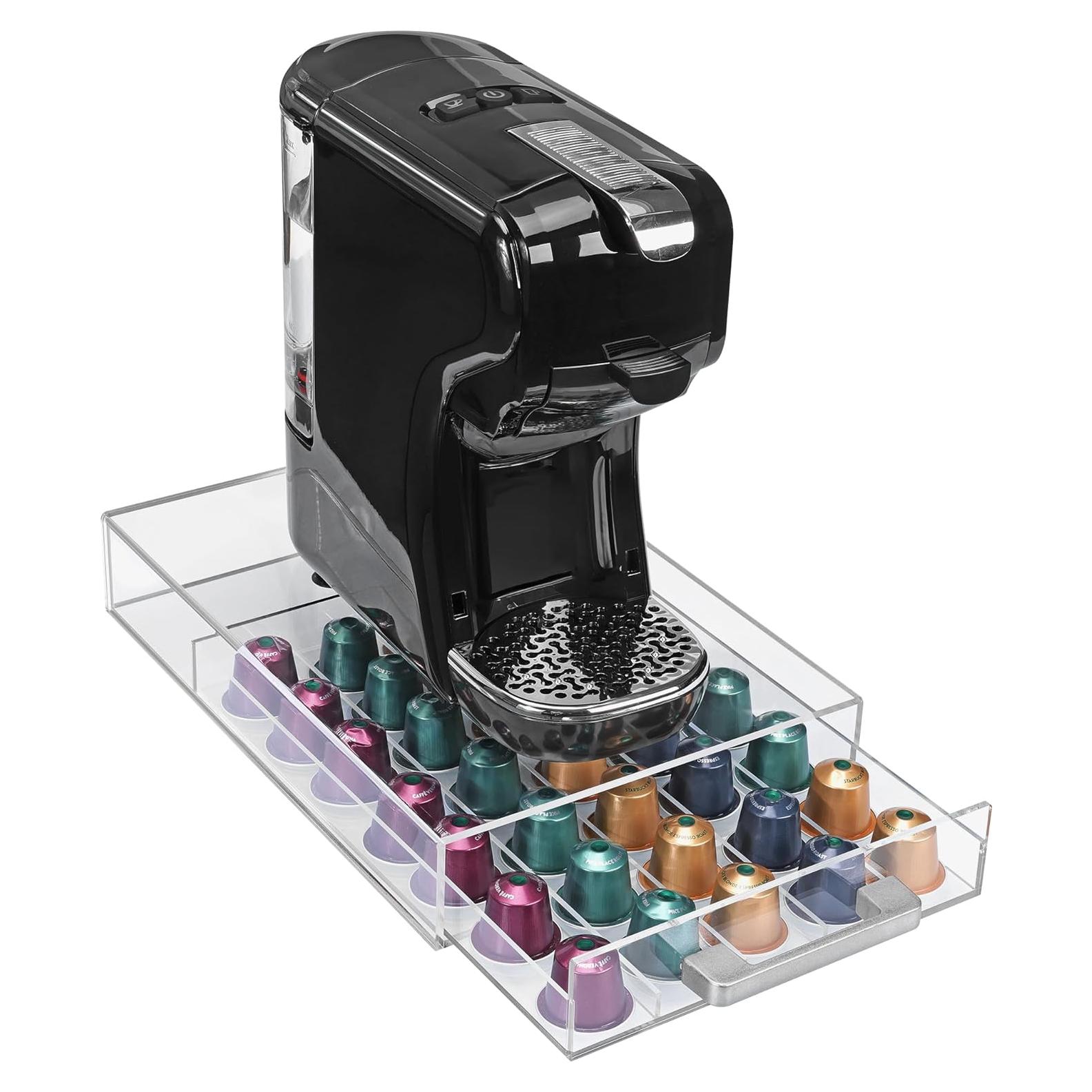 Soporte de Cápsulas de Café Acrílico Navaris - Organizador Transparente