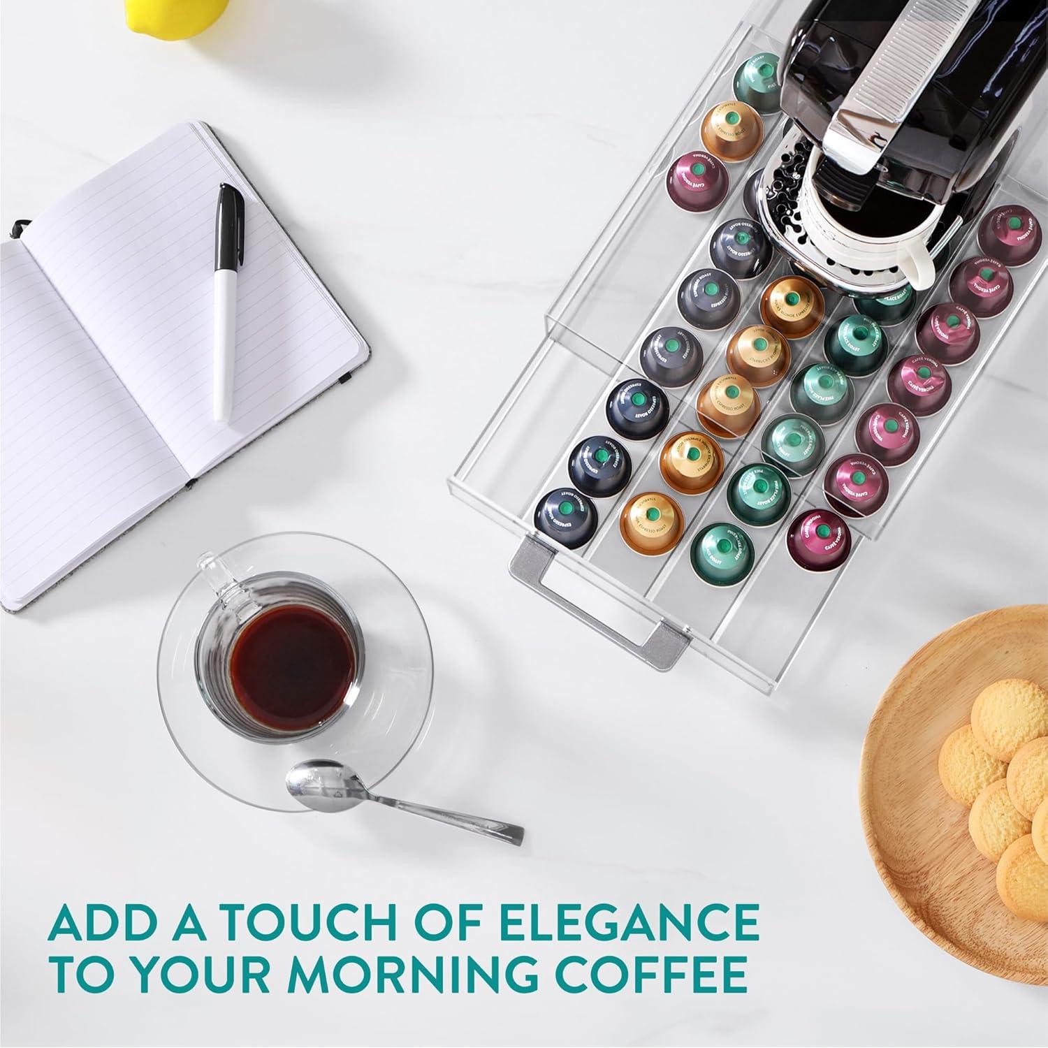 Soporte de Cápsulas de Café Acrílico Navaris - Organizador Transparente