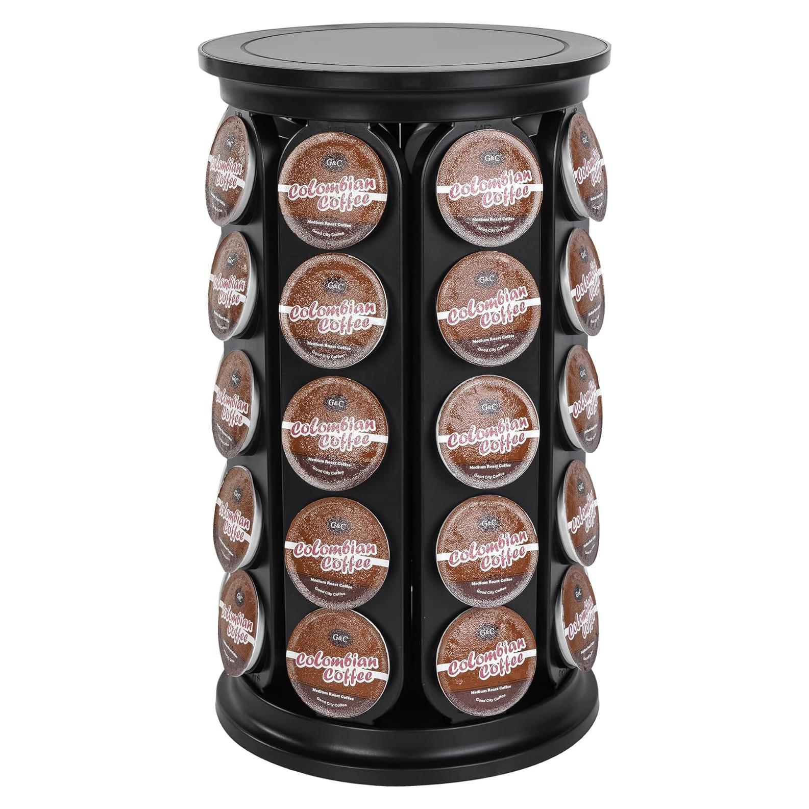 Soporte para cápsulas de café K JMBTLUS, 40 unidades, negro