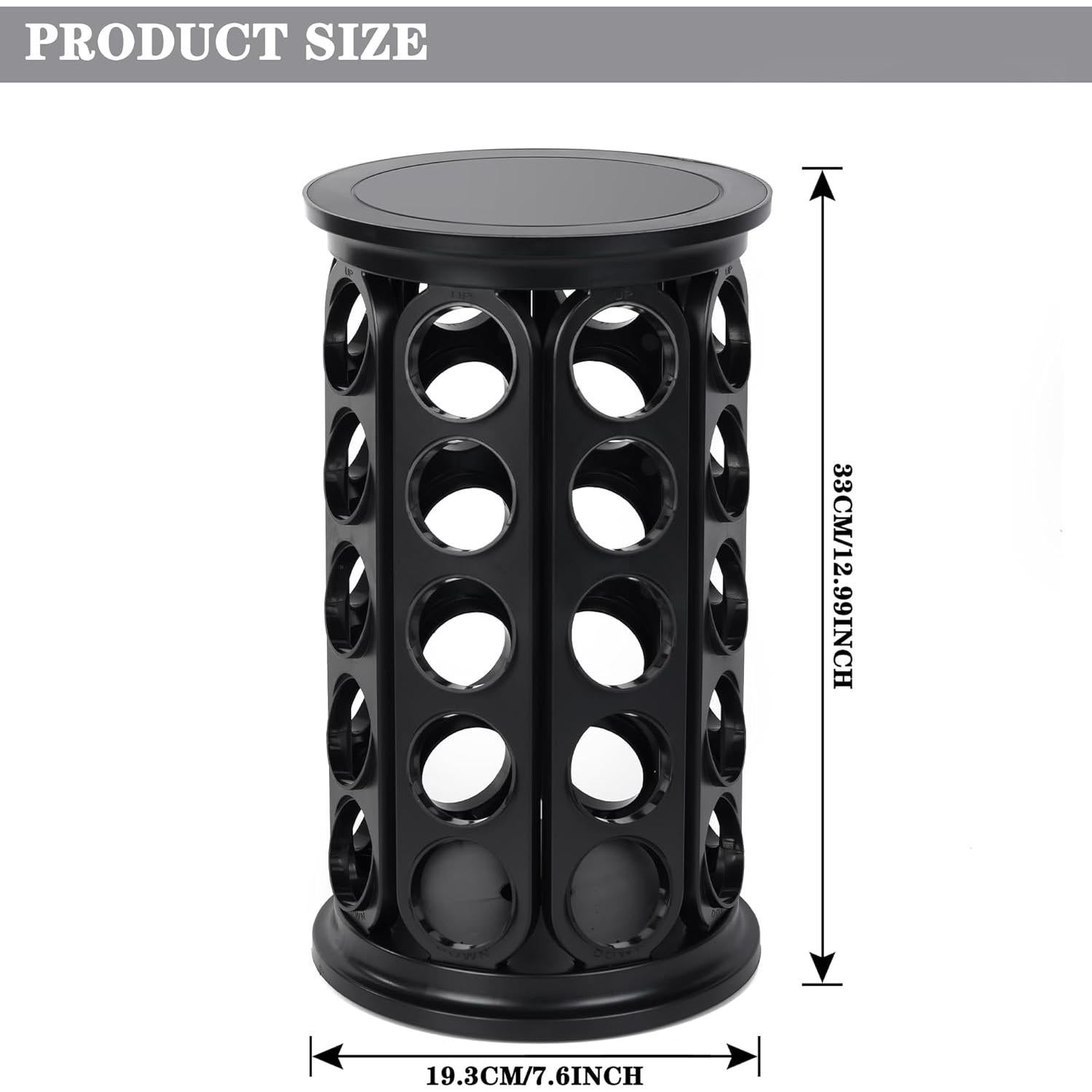 Soporte para cápsulas de café K JMBTLUS, 40 unidades, negro