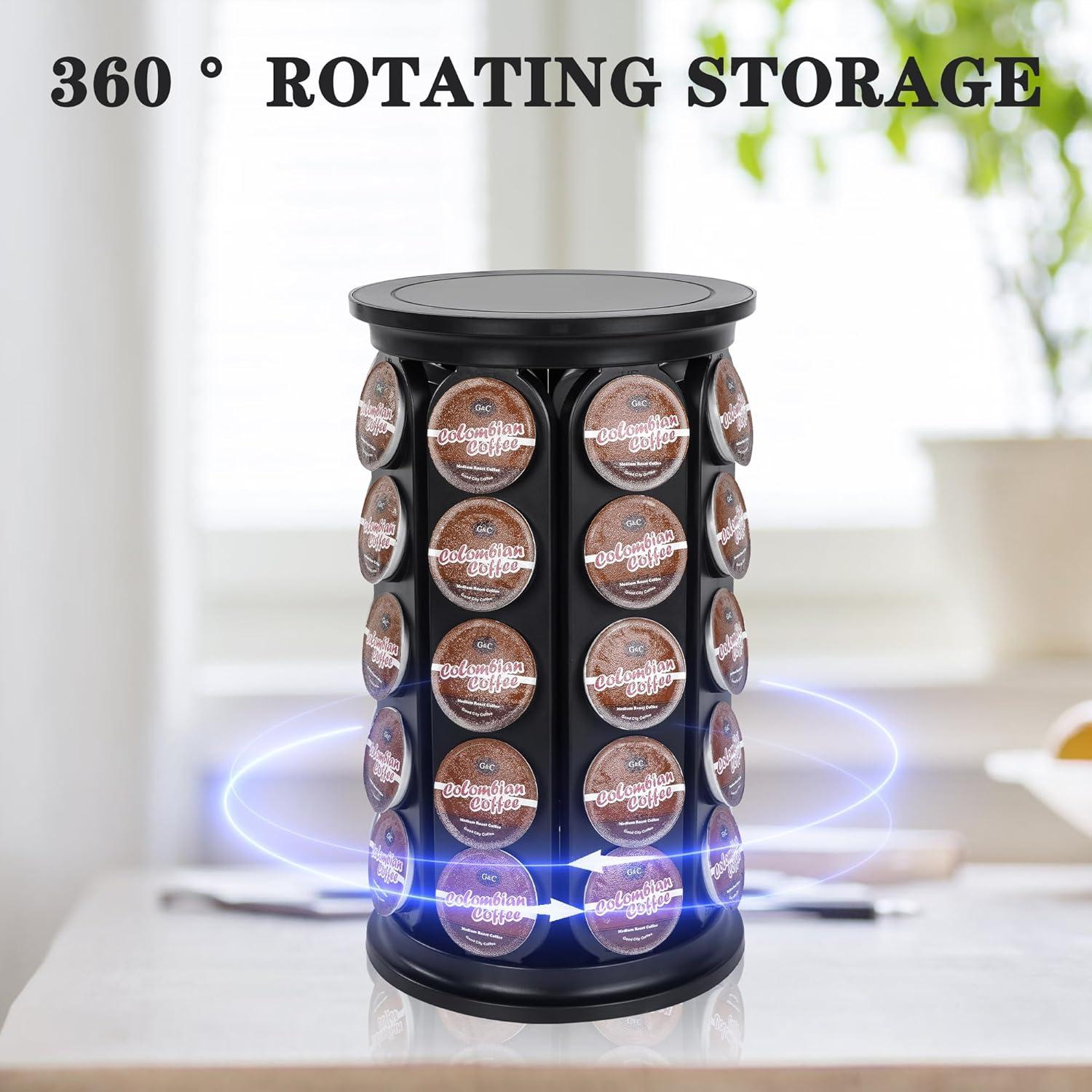 Soporte para cápsulas de café K JMBTLUS, 40 unidades, negro