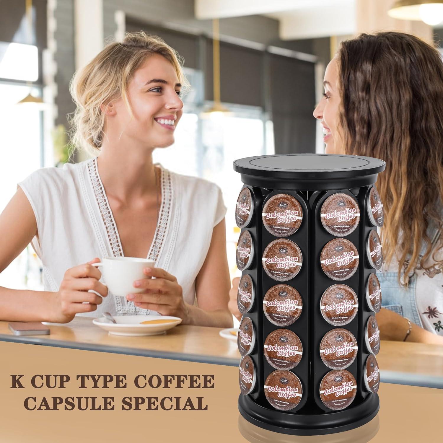 Soporte para cápsulas de café K JMBTLUS, 40 unidades, negro