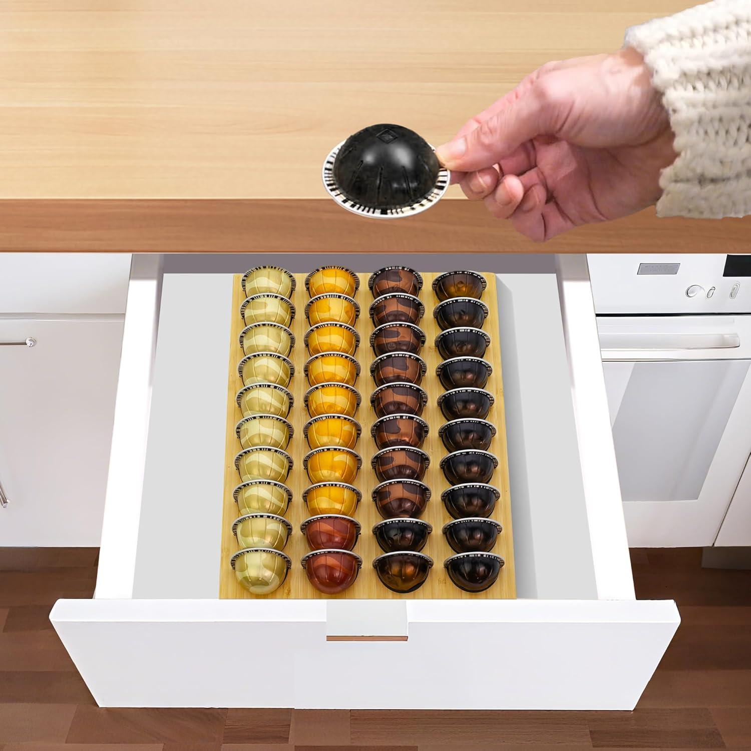 Bandeja de Almacenamiento para Cápsulas de Café MinBoo 48 Unidades