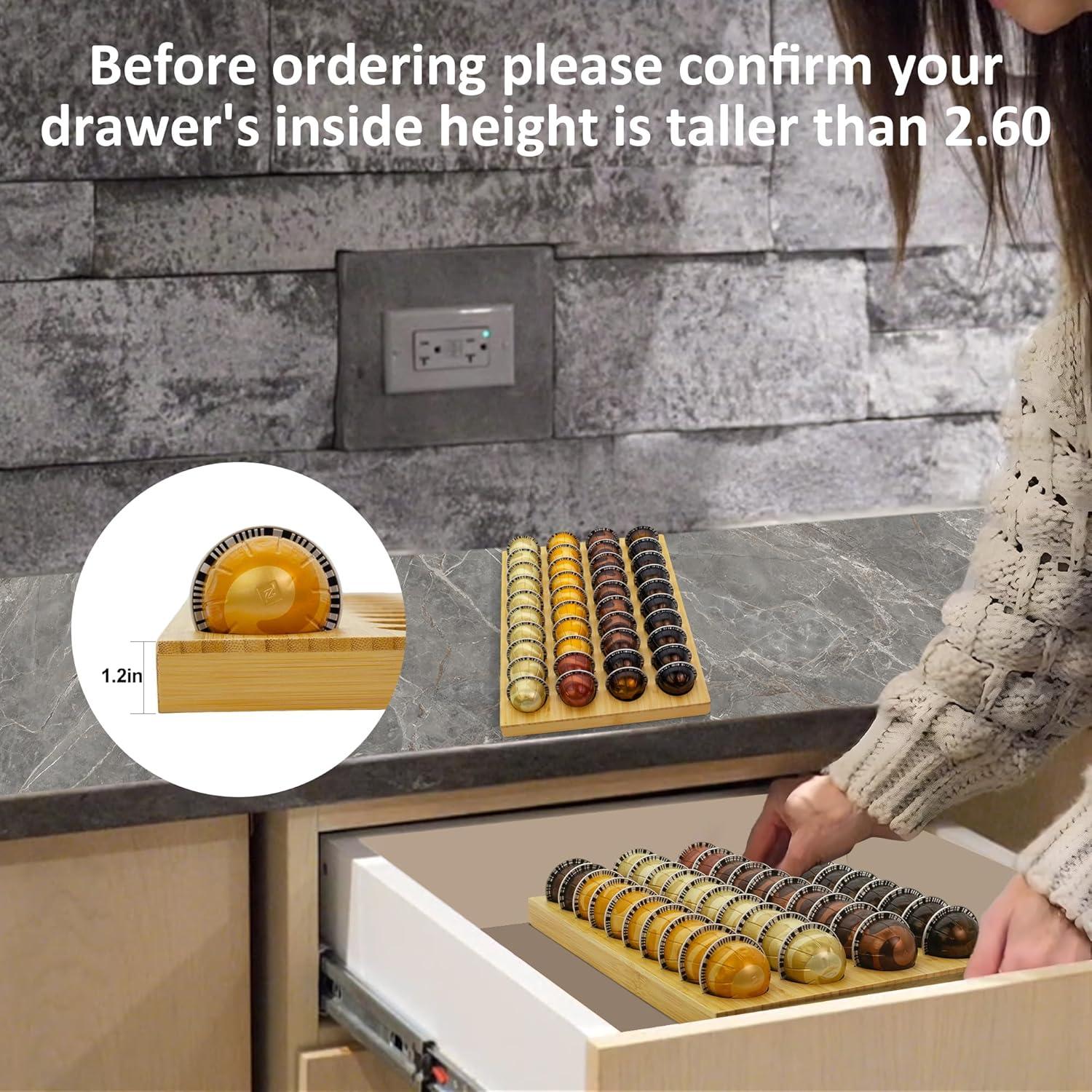 Bandeja de Almacenamiento para Cápsulas de Café MinBoo 48 Unidades